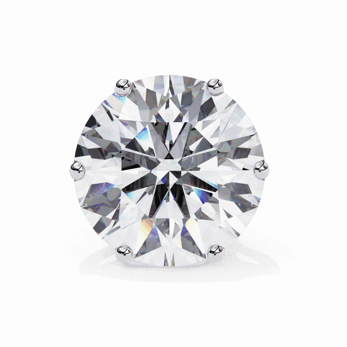 2.5 Carat Classic Round Solitaire Earrings in Moissanite | House of Estara