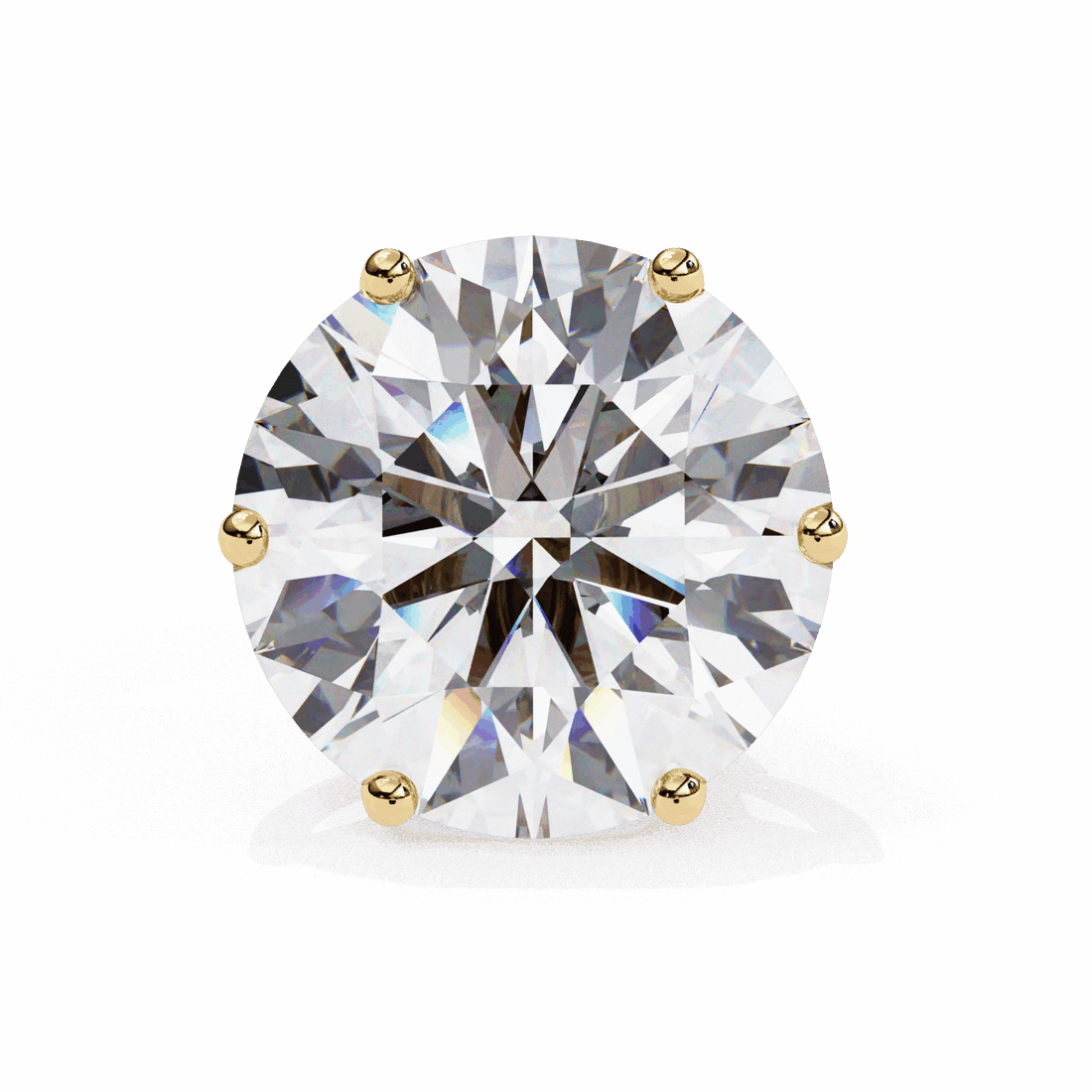 2.5 Carat Classic Round Solitaire Earrings in Moissanite | House of Estara