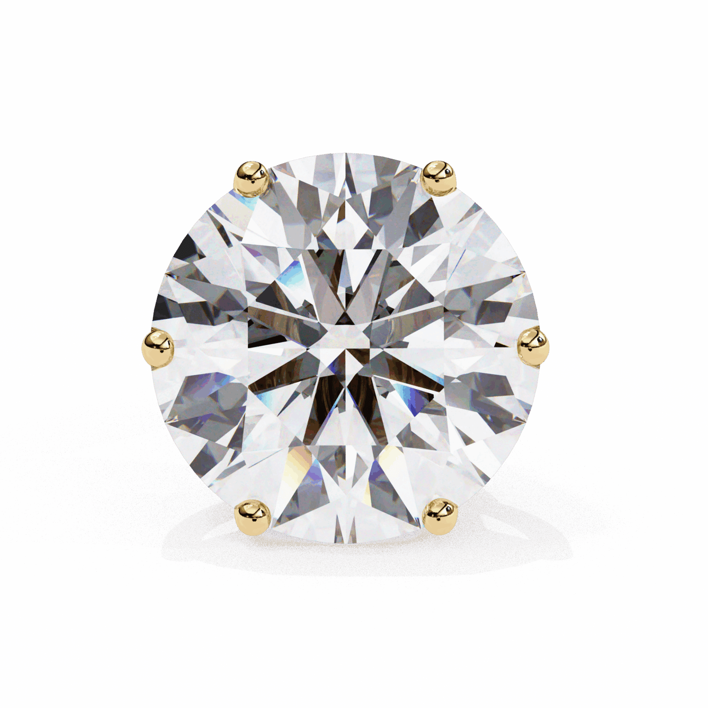 2.5 Carat Classic Round Solitaire Earrings in Moissanite | House of Estara