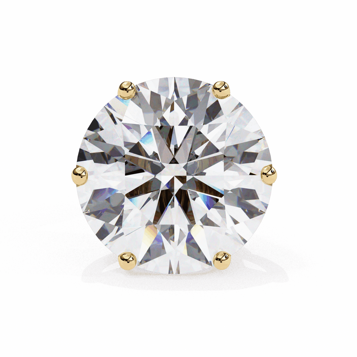 2.5 Carat Classic Round Solitaire Earrings in Moissanite | House of Estara