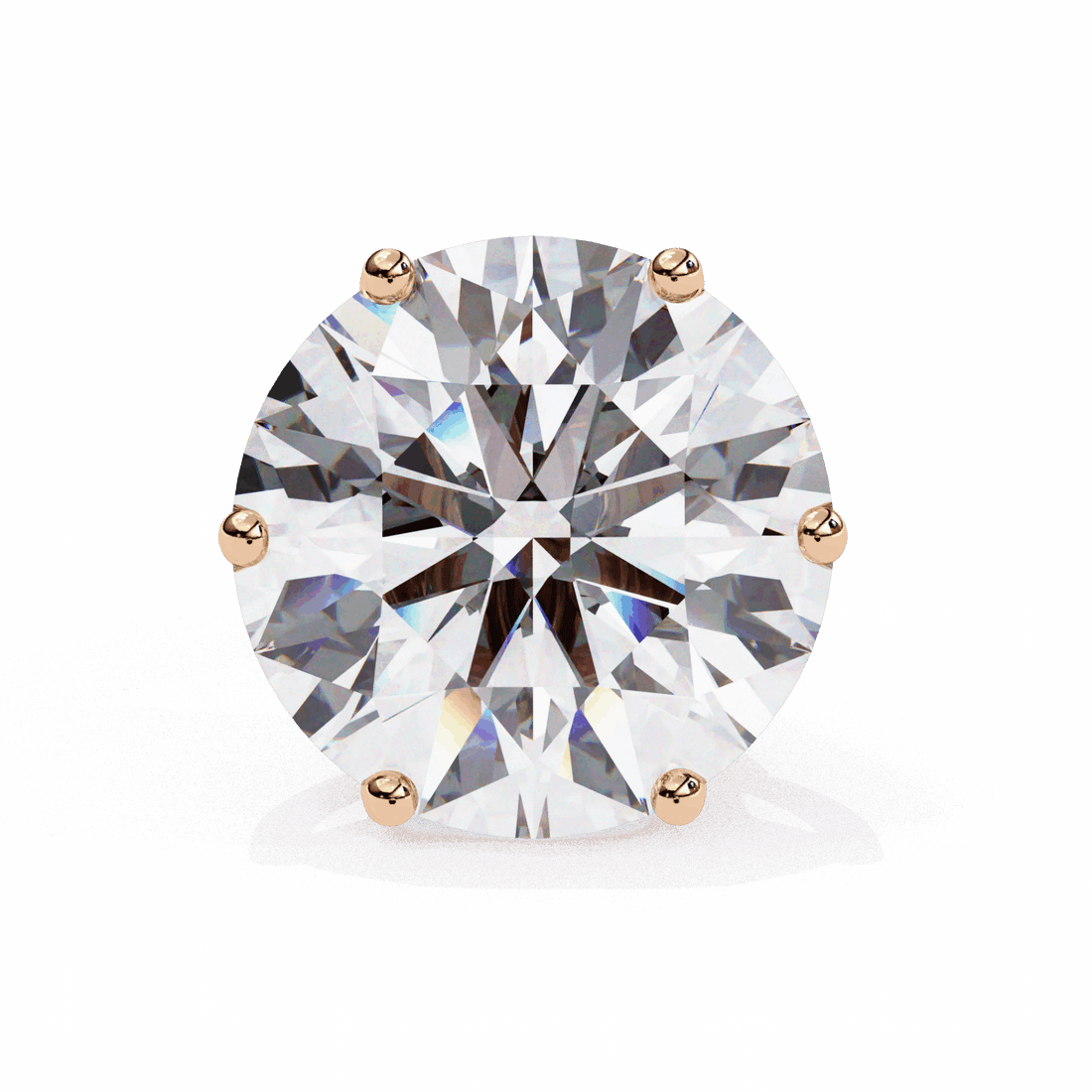 2.5 Carat Classic Round Solitaire Earrings in Moissanite | House of Estara