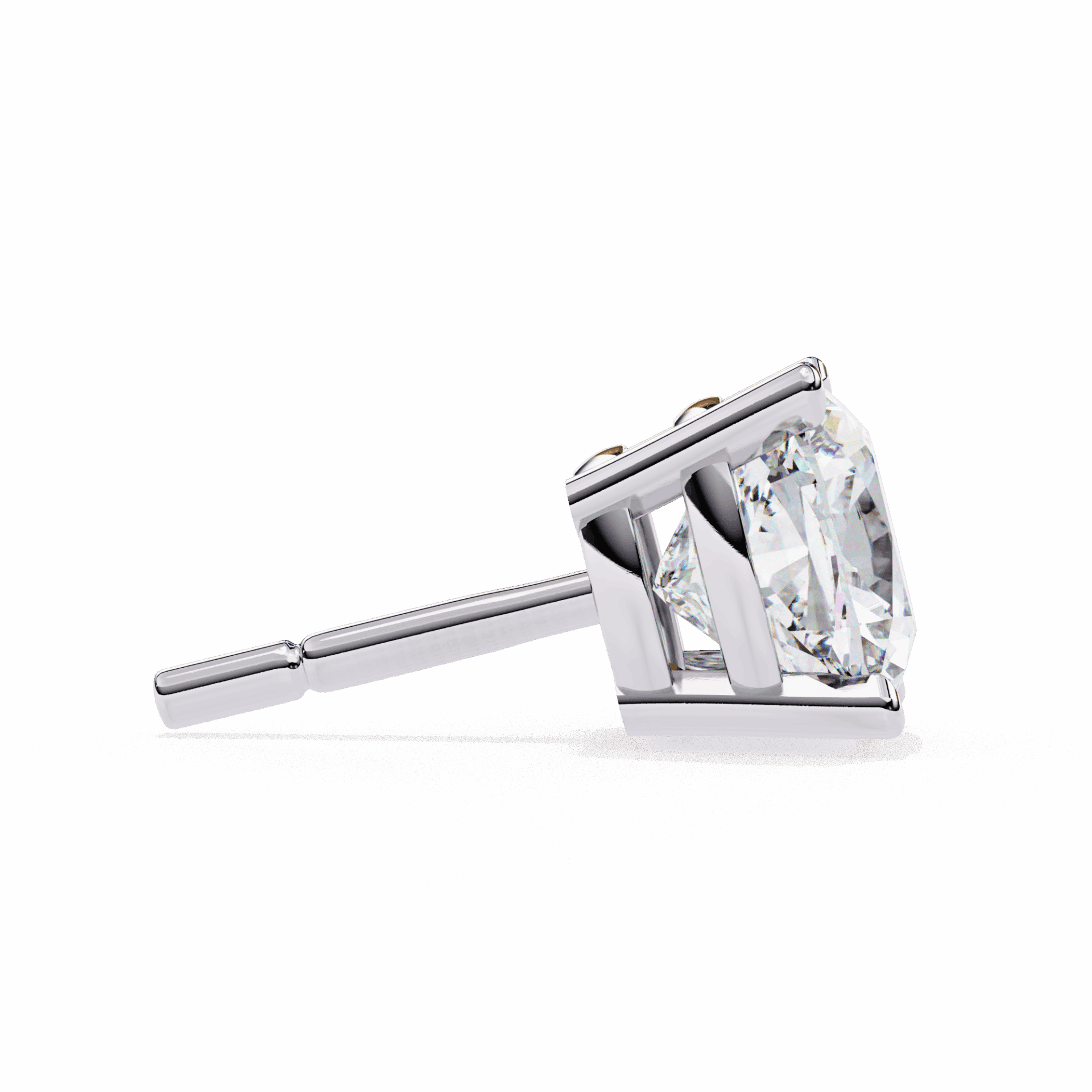 2.25 Carat Cushion Solitaire Earrings in Moissanite | House of Estara