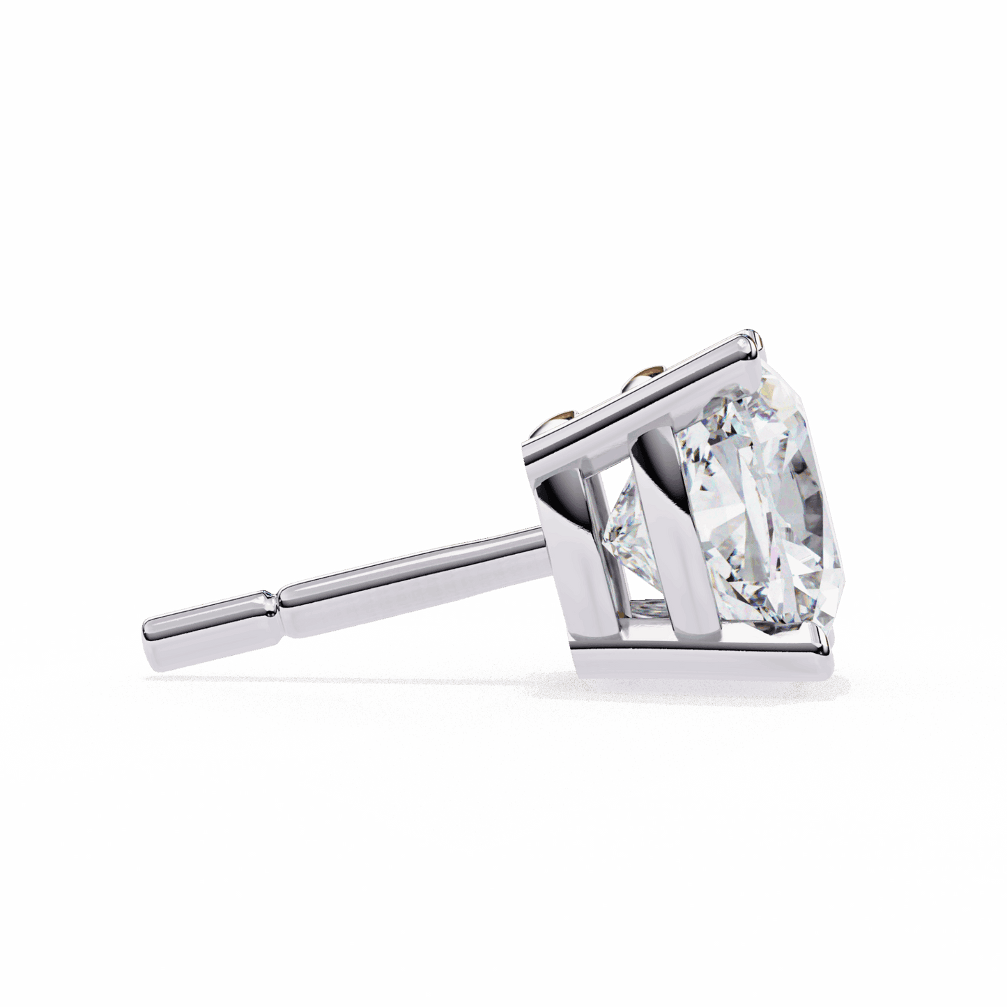 2.25 Carat Cushion Solitaire Earrings in Moissanite | House of Estara