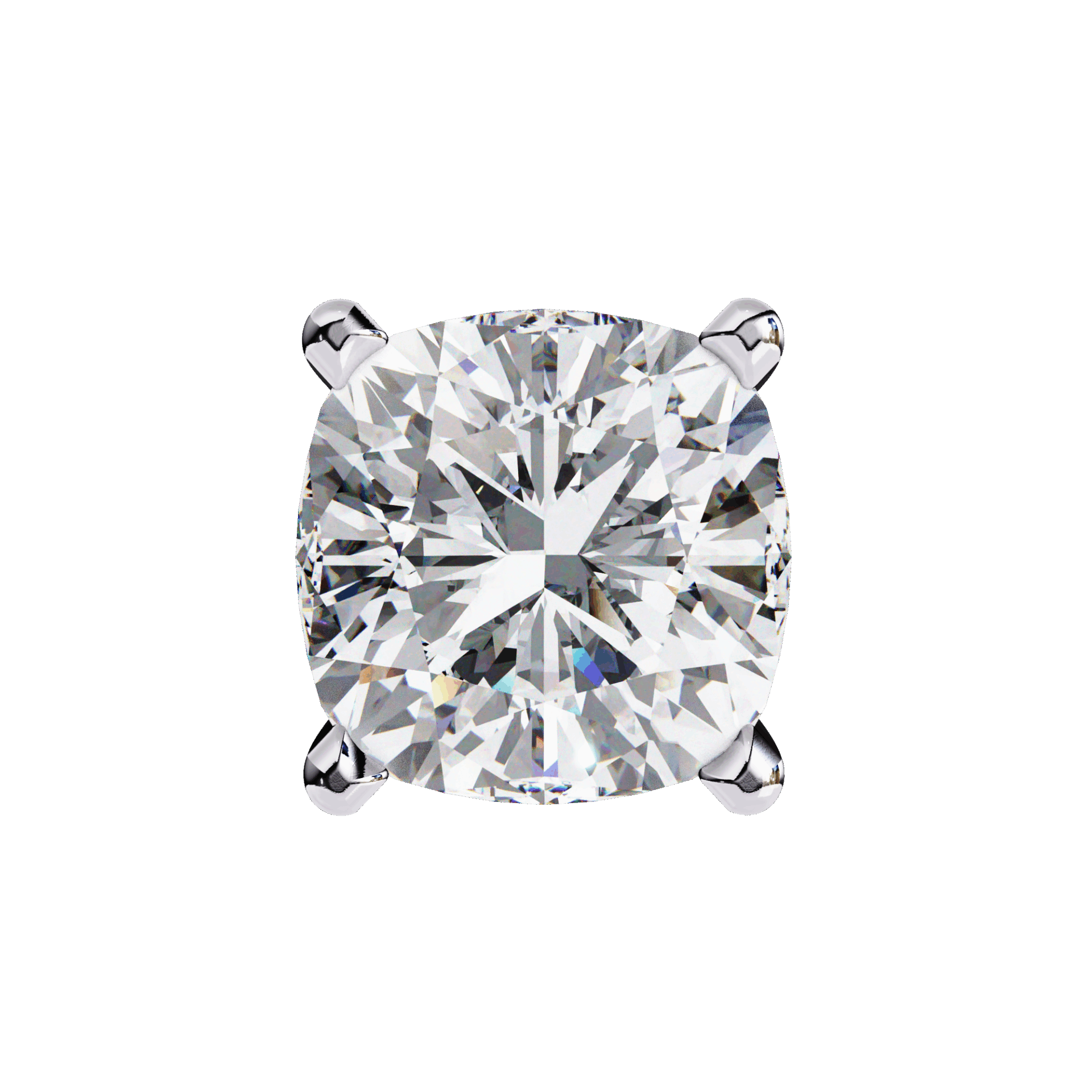 2.25 Carat Cushion Solitaire Earrings in Moissanite | House of Estara