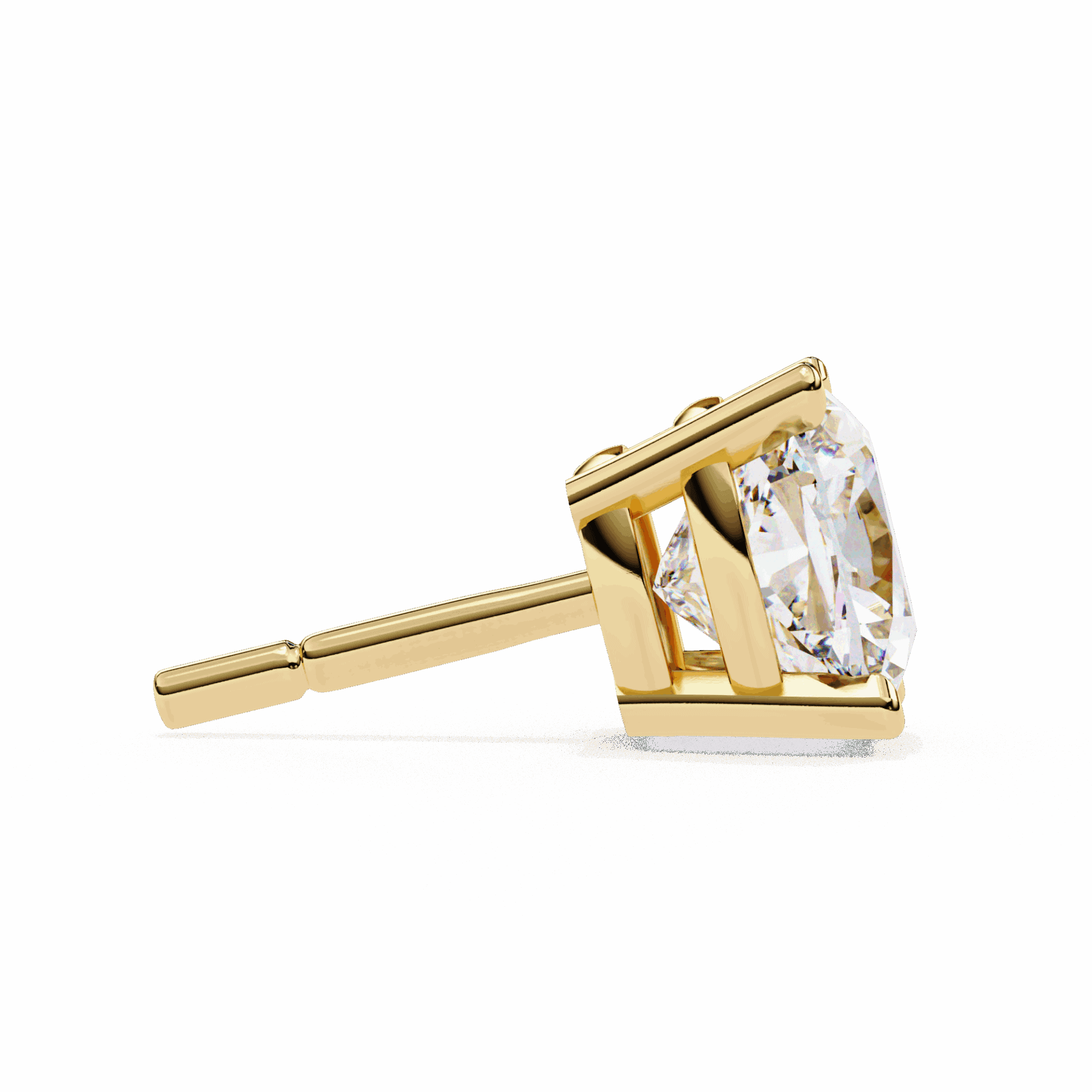 2.25 Carat Cushion Solitaire Earrings in Moissanite | House of Estara