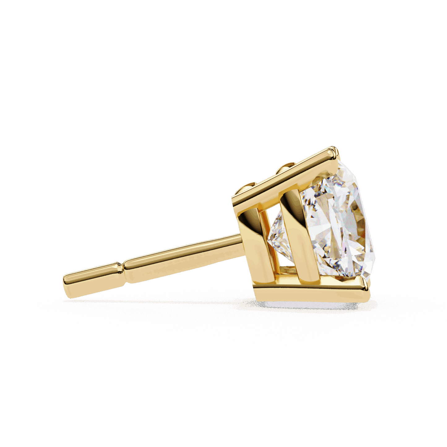 2.25 Carat Cushion Solitaire Earrings in Moissanite | House of Estara