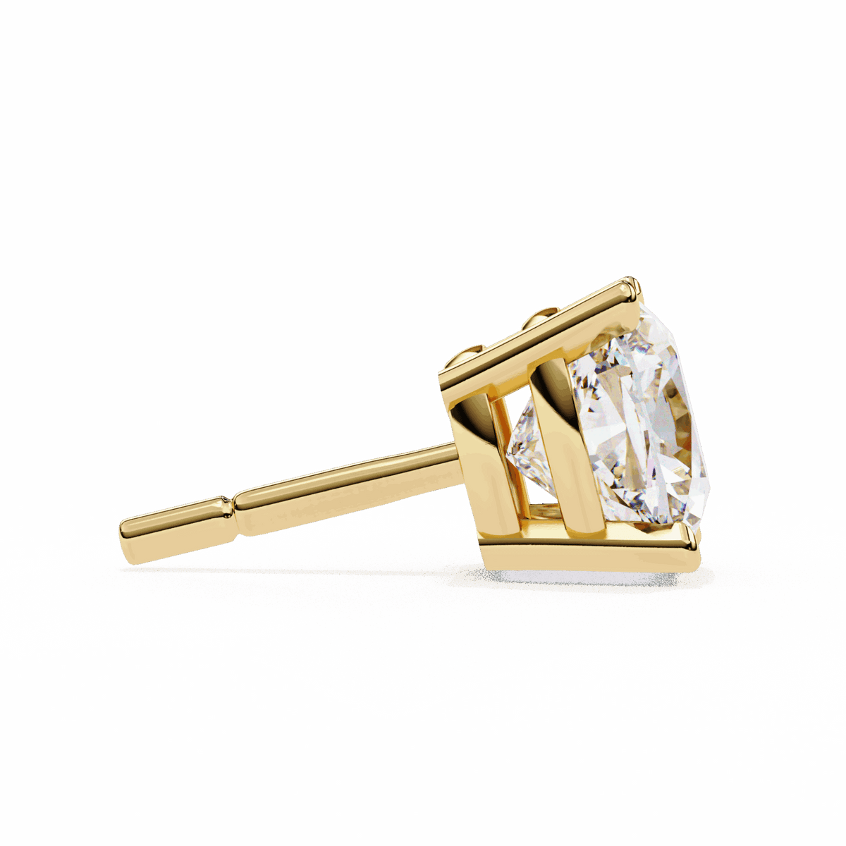 2.25 Carat Cushion Solitaire Earrings in Moissanite | House of Estara
