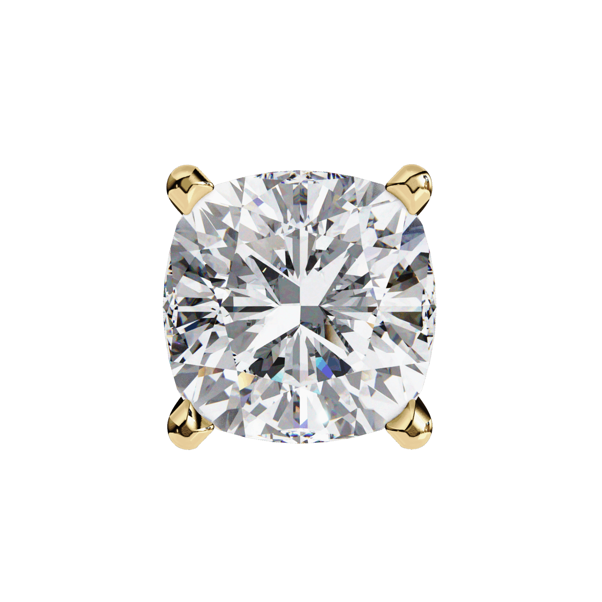 2.25 Carat Cushion Solitaire Earrings in Moissanite | House of Estara