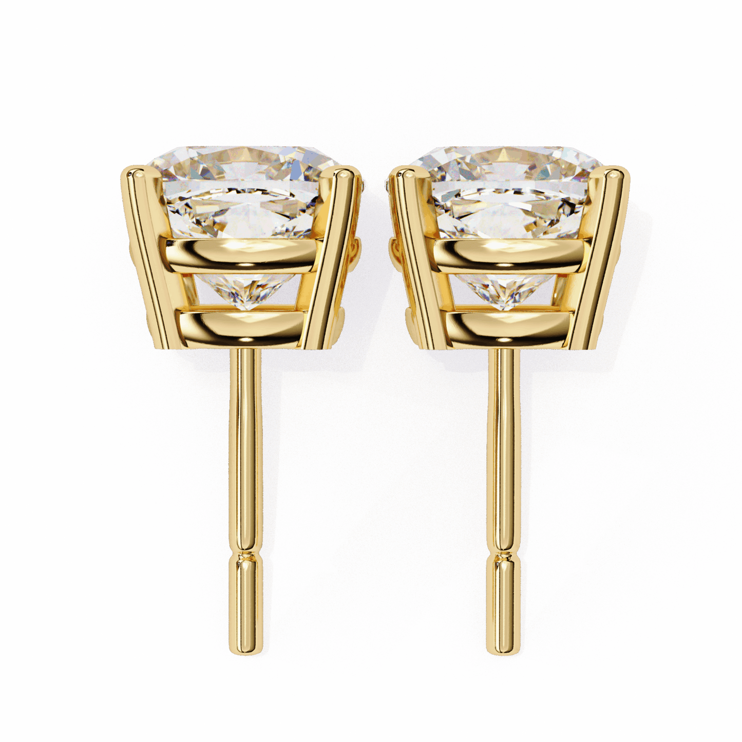 2.25 Carat Cushion Solitaire Earrings in Moissanite | House of Estara