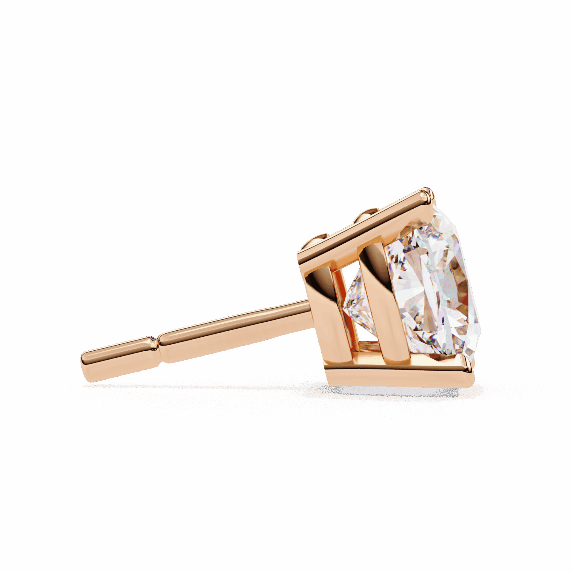 2.25 Carat Cushion Solitaire Earrings in Moissanite | House of Estara