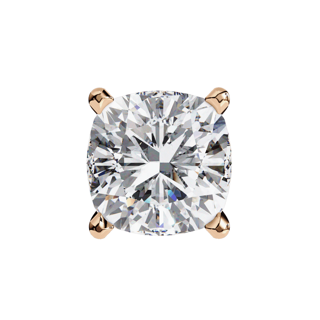 2.25 Carat Cushion Solitaire Earrings in Moissanite | House of Estara