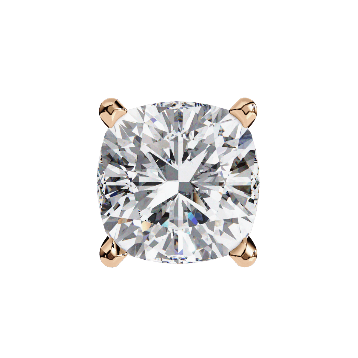 2.25 Carat Cushion Solitaire Earrings in Moissanite | House of Estara