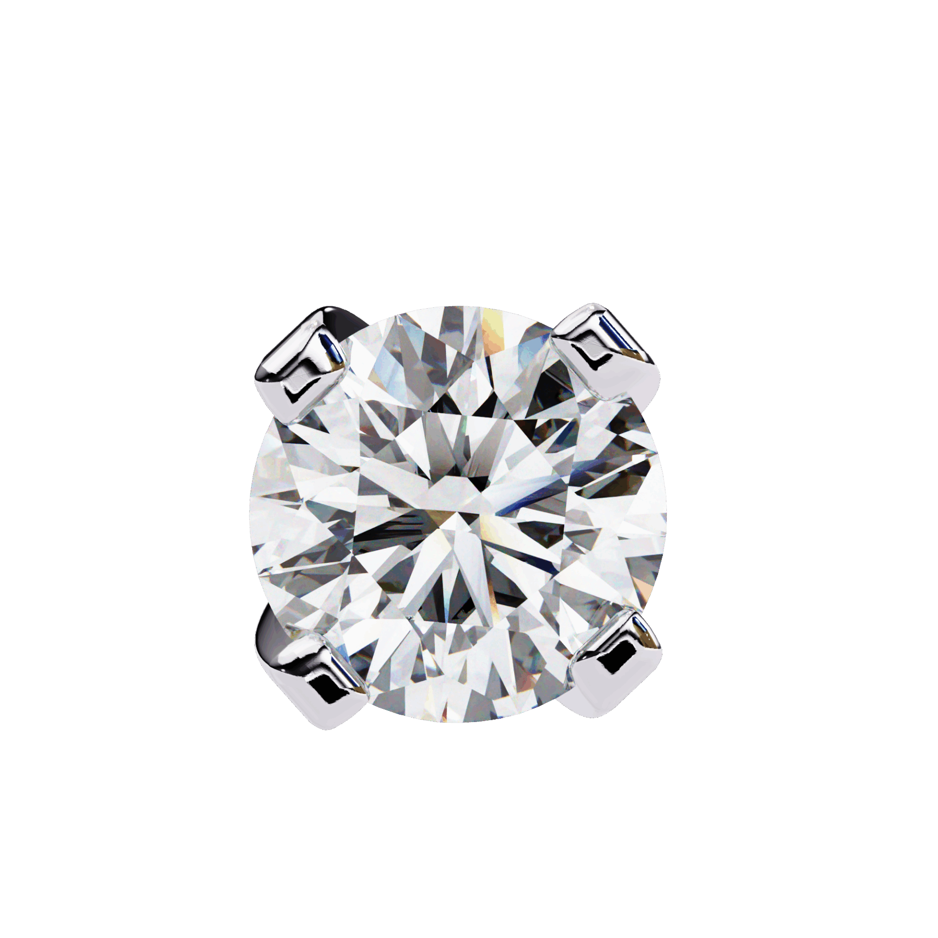 2.5 Carat Signature Round Solitaire Earrings in Moissanite | House of Estara
