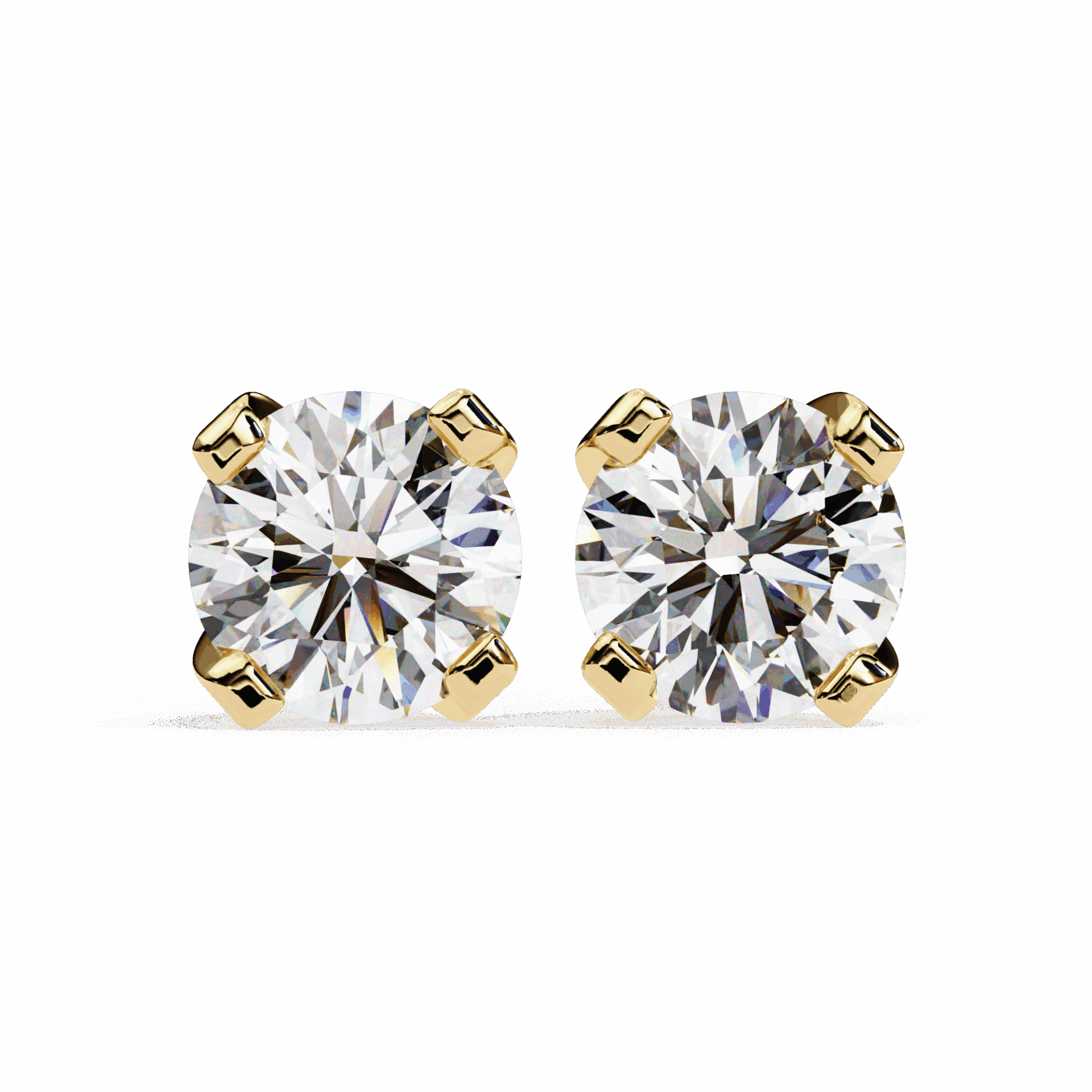 2.5 Carat Signature Round Solitaire Earrings in Moissanite | House of Estara