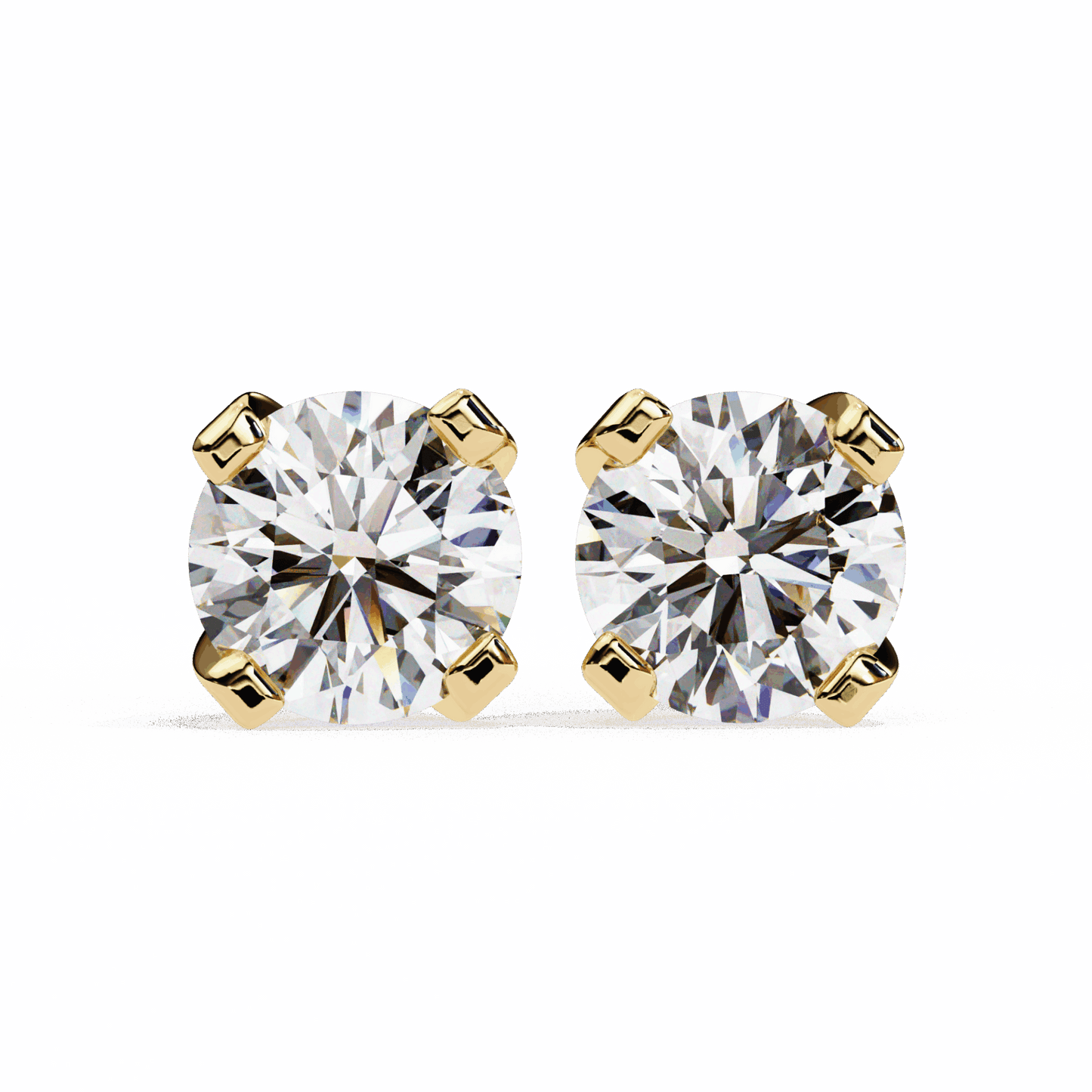 2.5 Carat Signature Round Solitaire Earrings in Moissanite | House of Estara