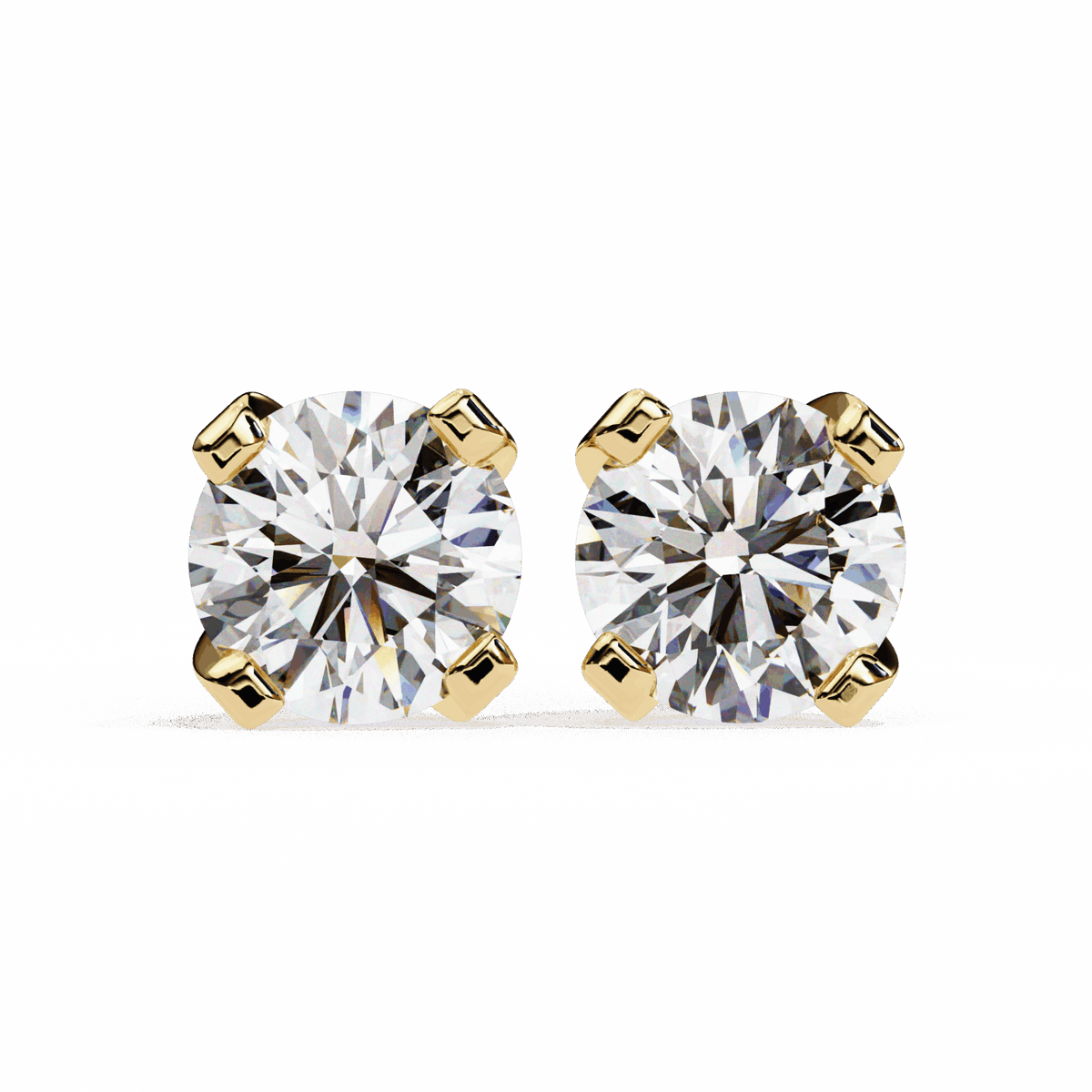 2.5 Carat Signature Round Solitaire Earrings in Moissanite | House of Estara