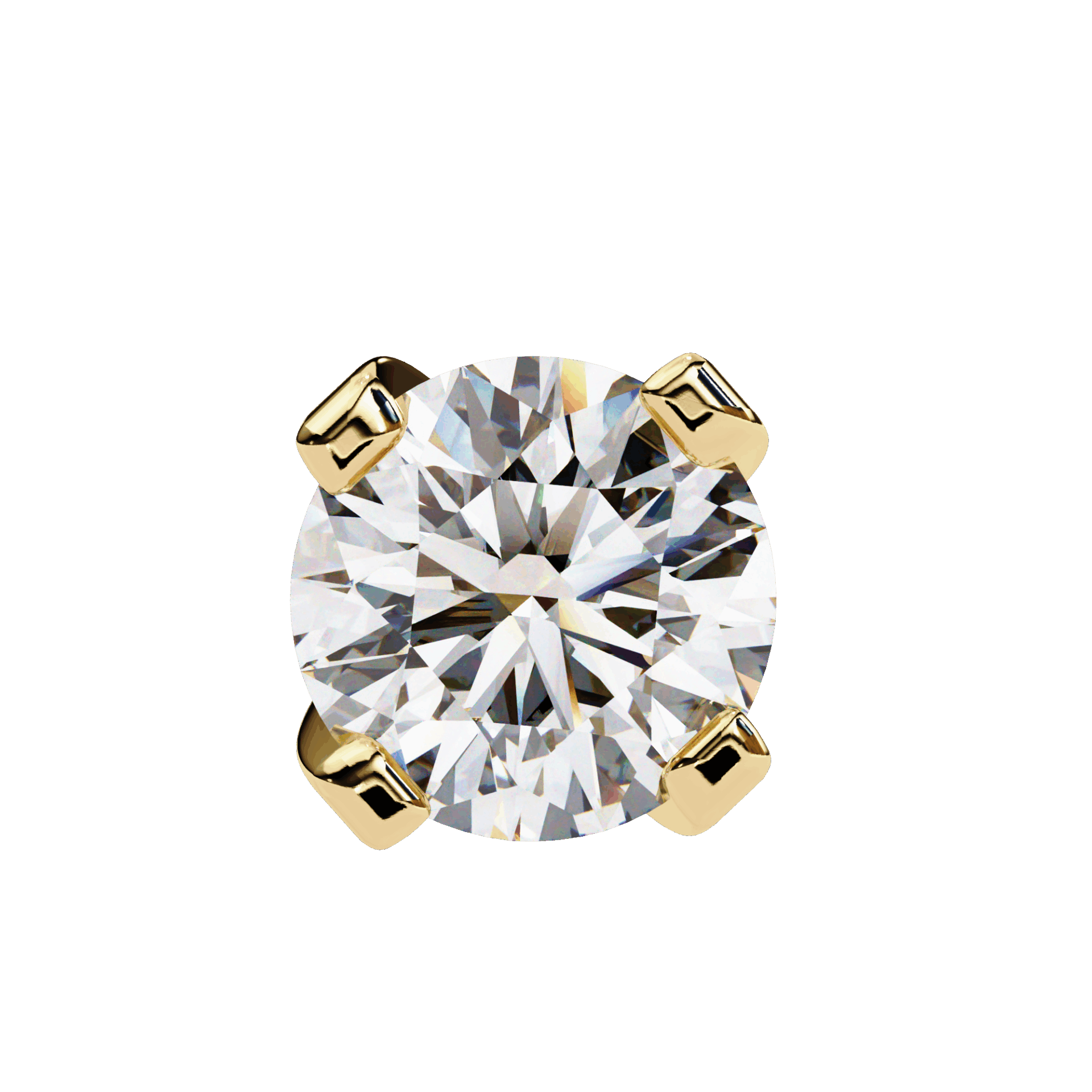 2.5 Carat Signature Round Solitaire Earrings in Moissanite | House of Estara