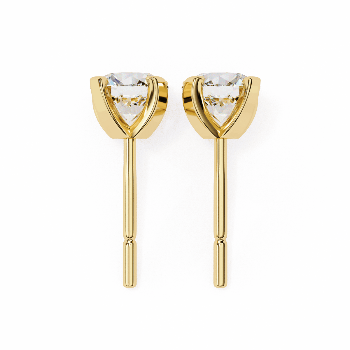 2.5 Carat Signature Round Solitaire Earrings in Moissanite | House of Estara
