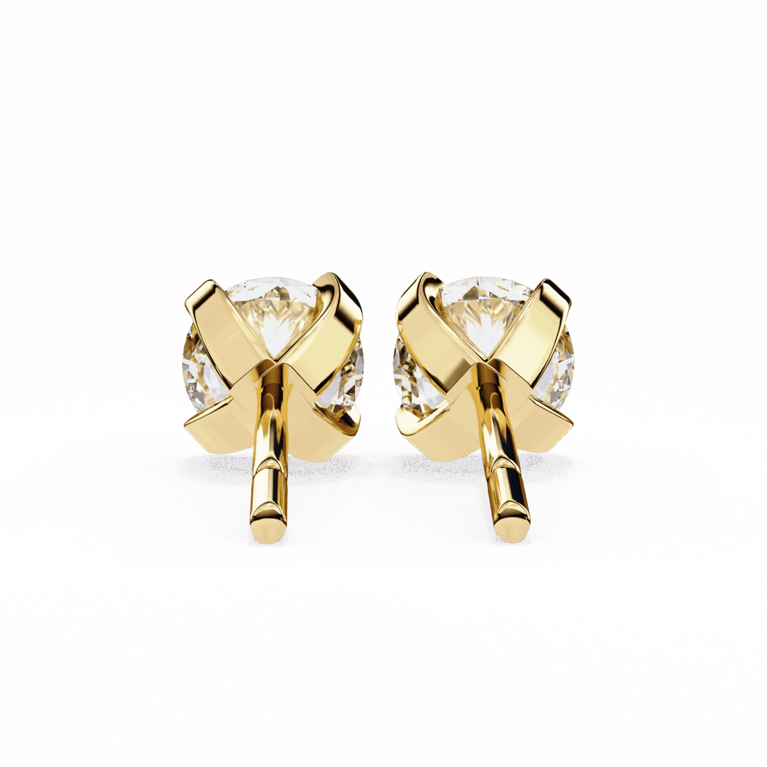 2.5 Carat Signature Round Solitaire Earrings in Moissanite | House of Estara