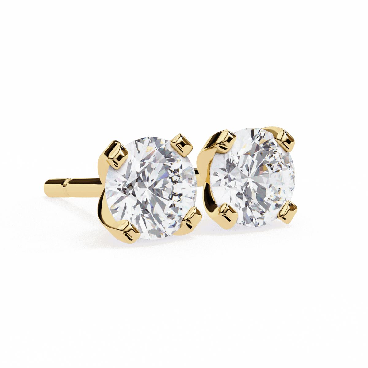 2.5 Carat Signature Round Solitaire Earrings in Moissanite | House of Estara