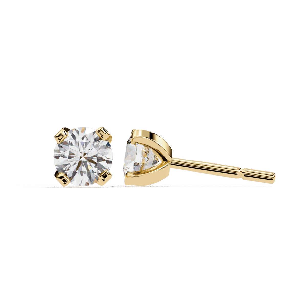 2.5 Carat Signature Round Solitaire Earrings in Moissanite | House of Estara