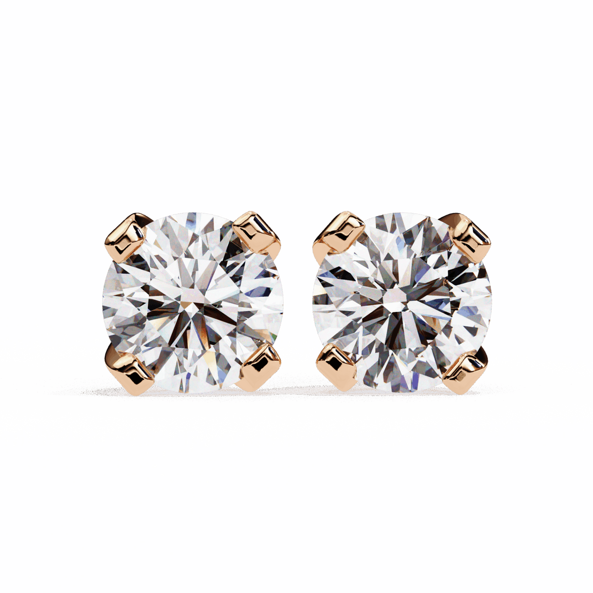 2.5 Carat Signature Round Solitaire Earrings in Moissanite | House of Estara