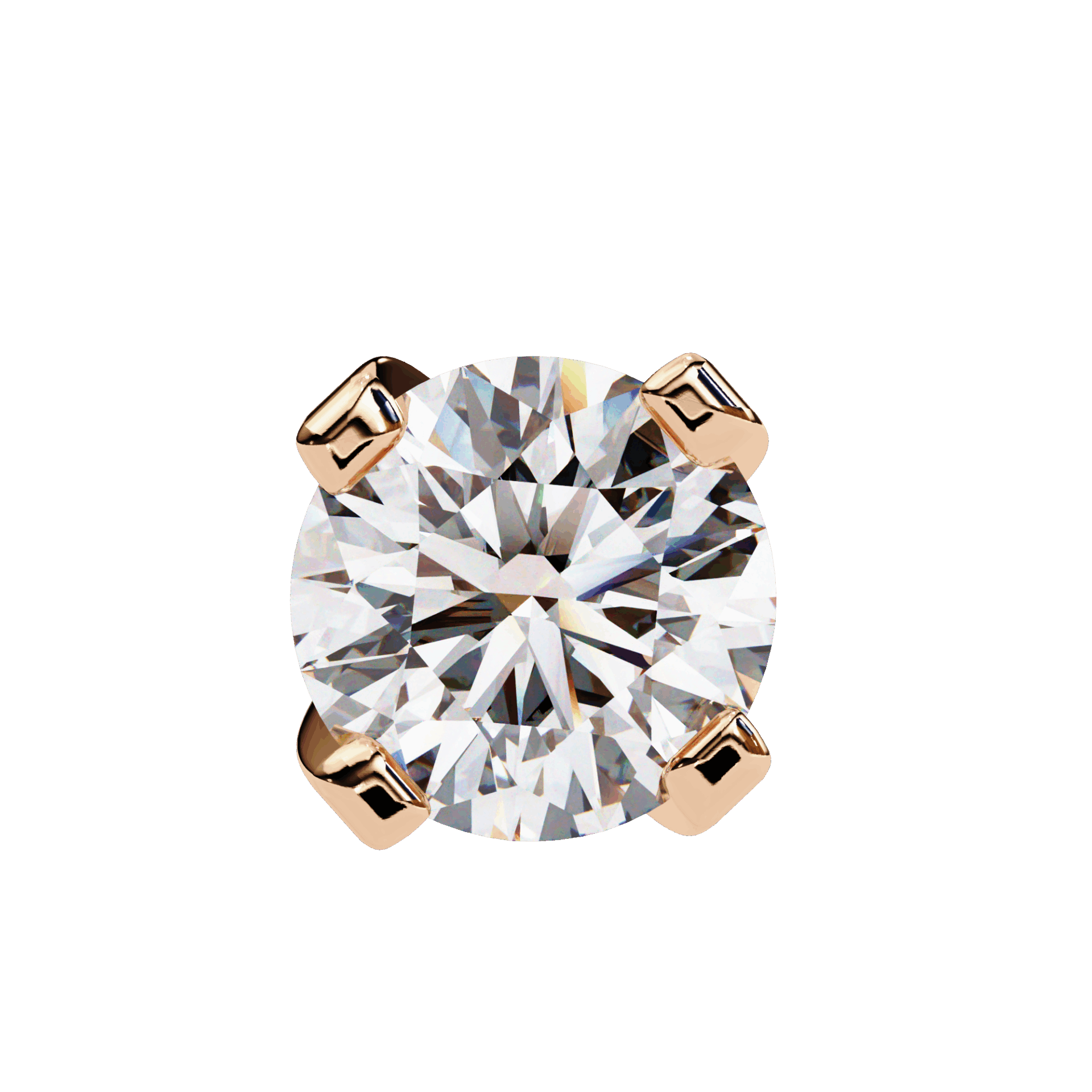 2.5 Carat Signature Round Solitaire Earrings in Moissanite | House of Estara
