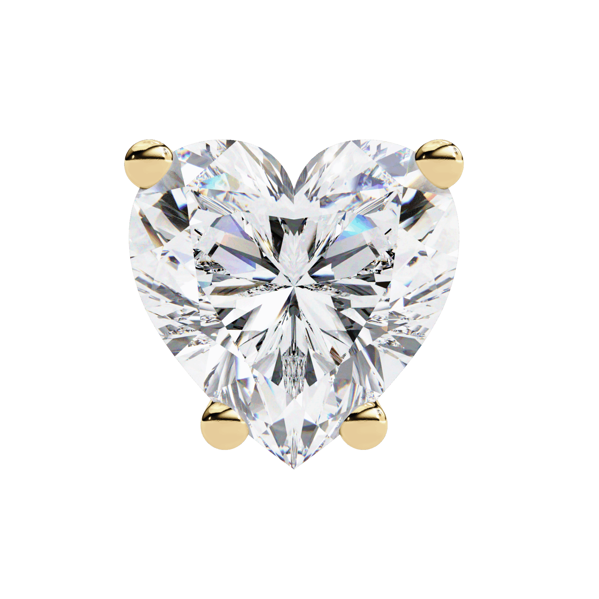 2.5 Carat Heart Solitaire Earrings in Moissanite | House of Estara