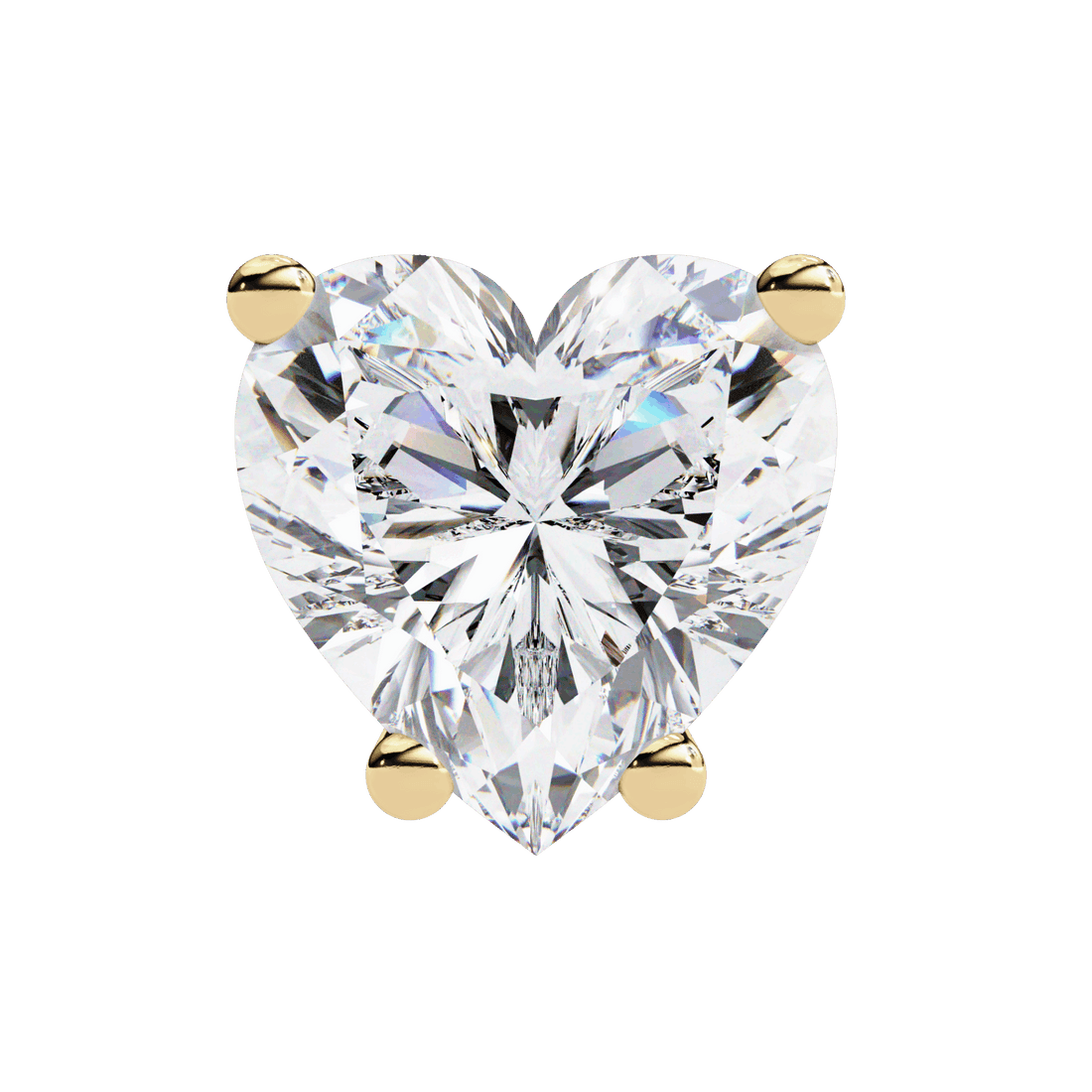 2.5 Carat Heart Solitaire Earrings in Moissanite | House of Estara