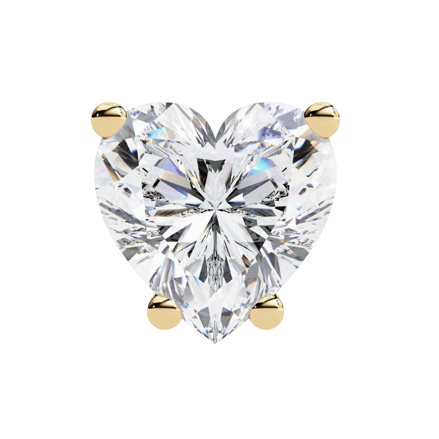 2.5 Carat Heart Solitaire Earrings in Moissanite | House of Estara