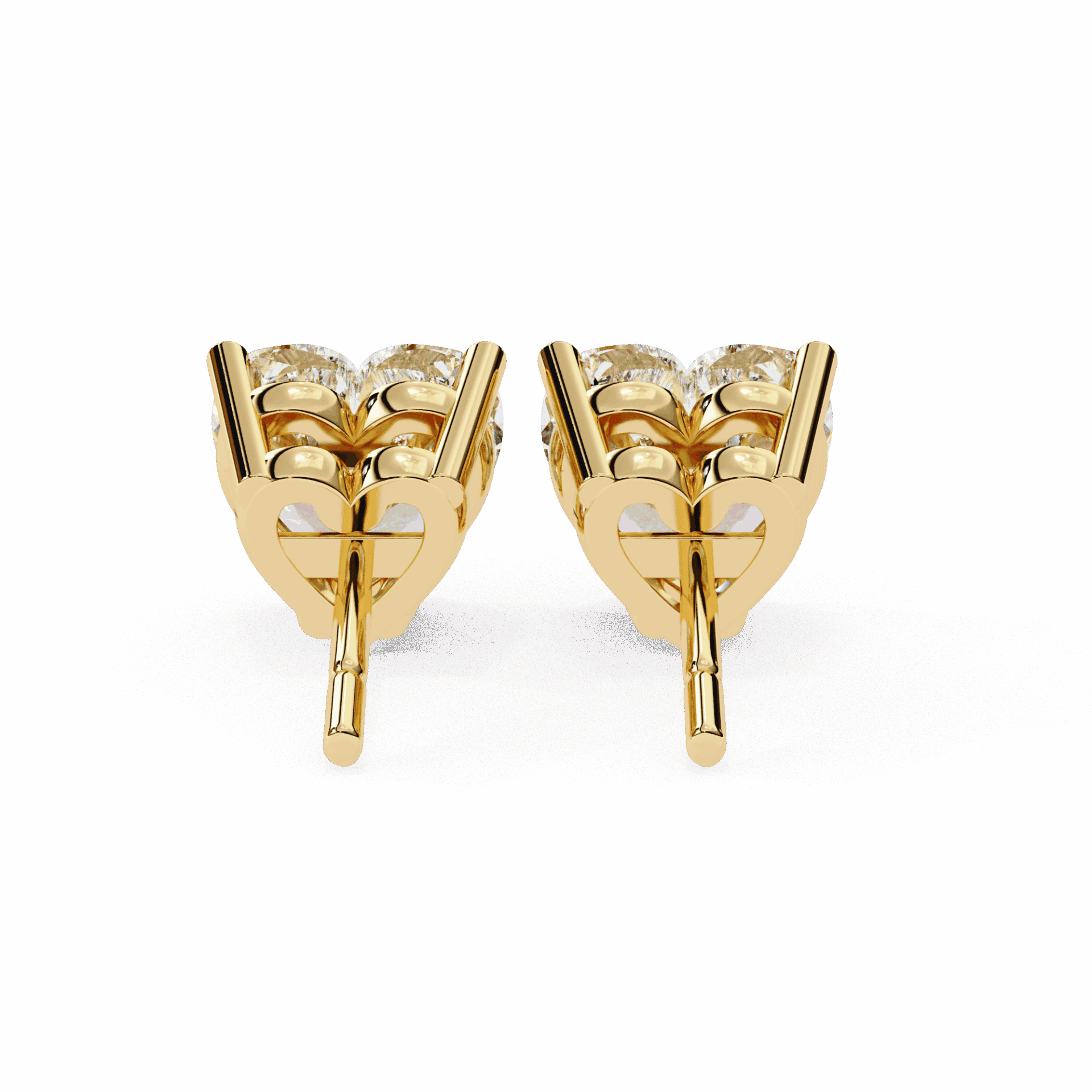 2.5 Carat Heart Solitaire Earrings in Moissanite | House of Estara