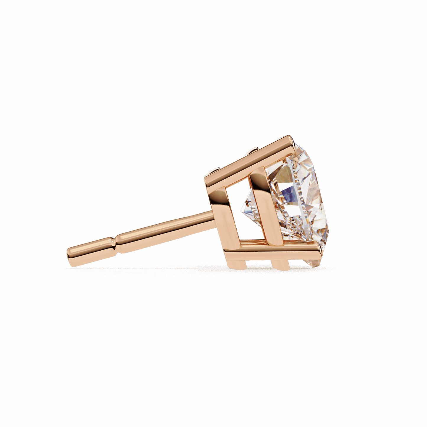 2.5 Carat Heart Solitaire Earrings in Moissanite | House of Estara
