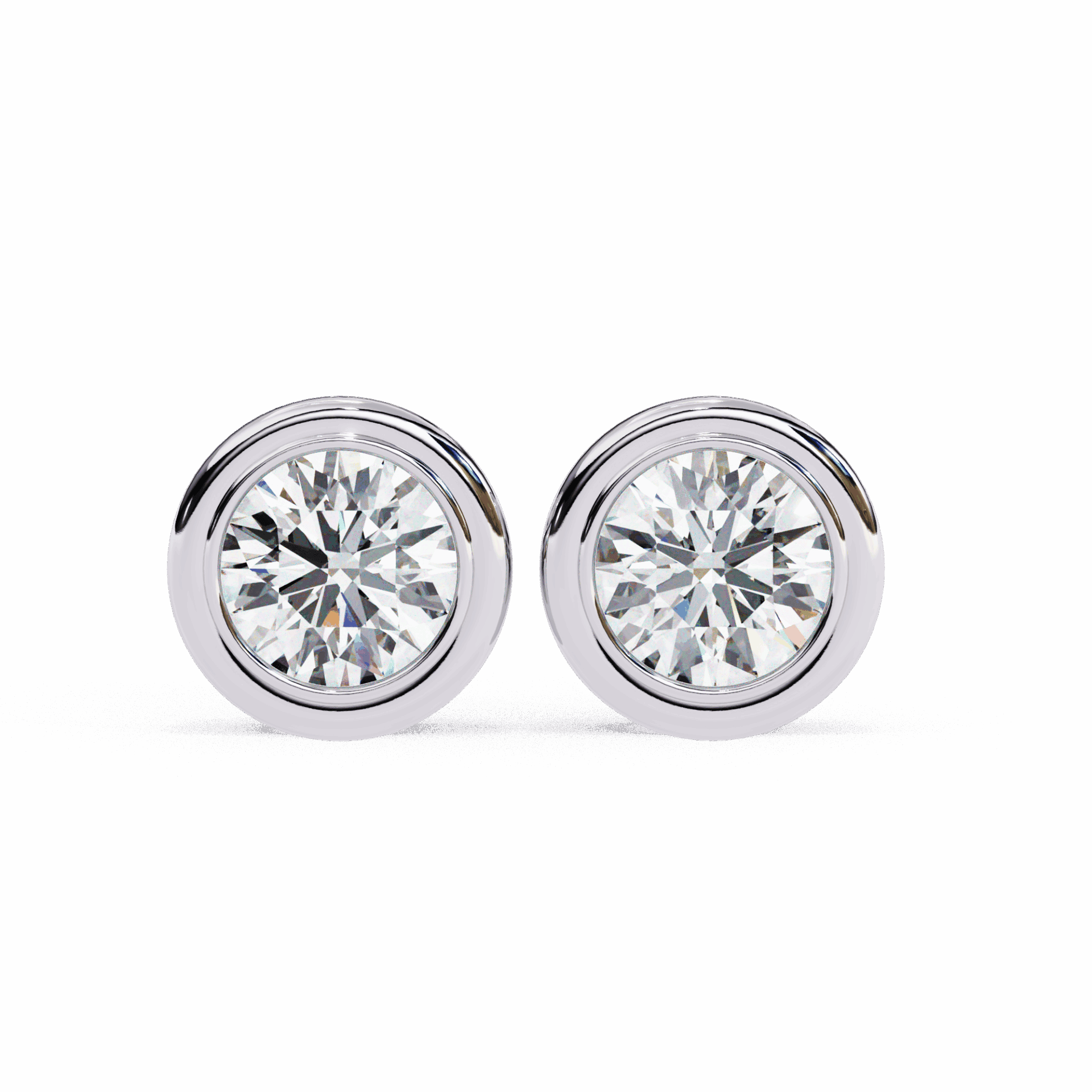 2.5 Carat Round Solitaire Hoop Earrings in Moissanite | House of Estara