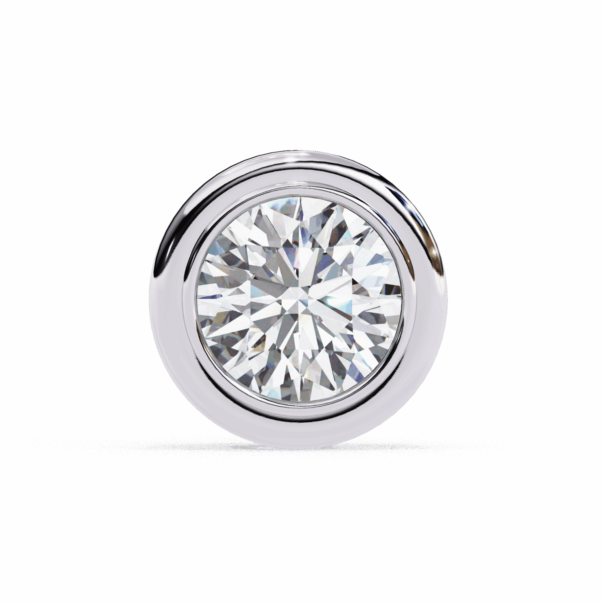 2.5 Carat Round Solitaire Hoop Earrings in Moissanite | House of Estara