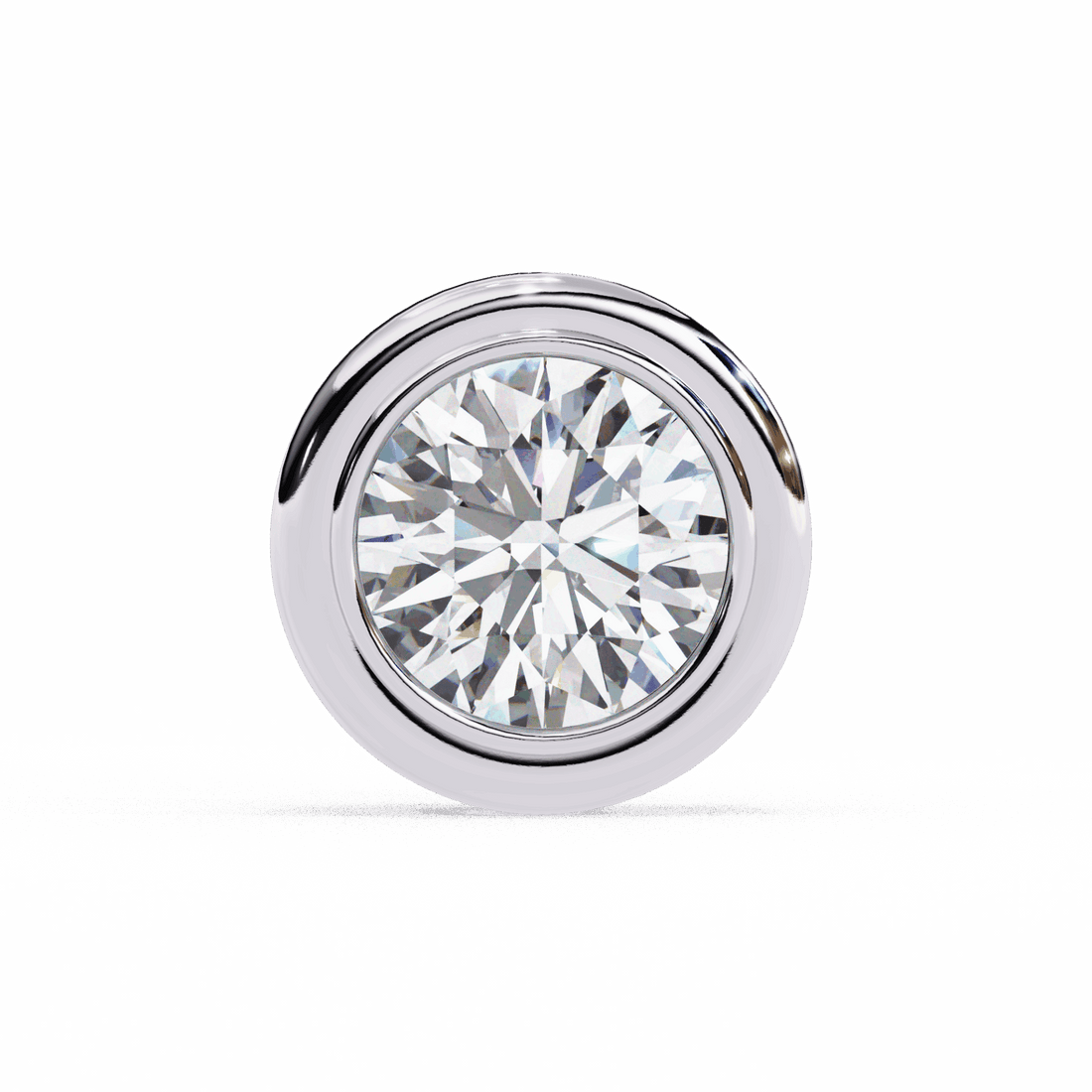 2.5 Carat Round Solitaire Hoop Earrings in Moissanite | House of Estara