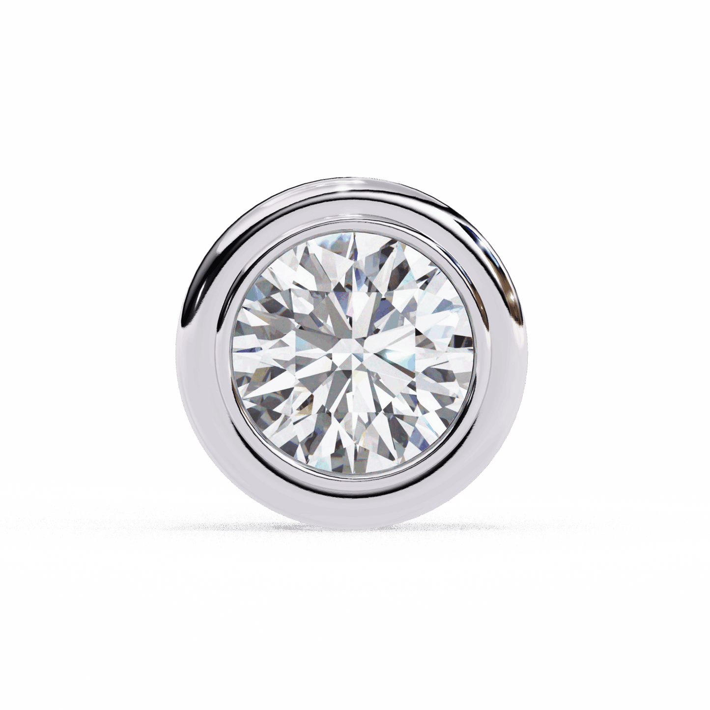 2.5 Carat Round Solitaire Hoop Earrings in Moissanite | House of Estara
