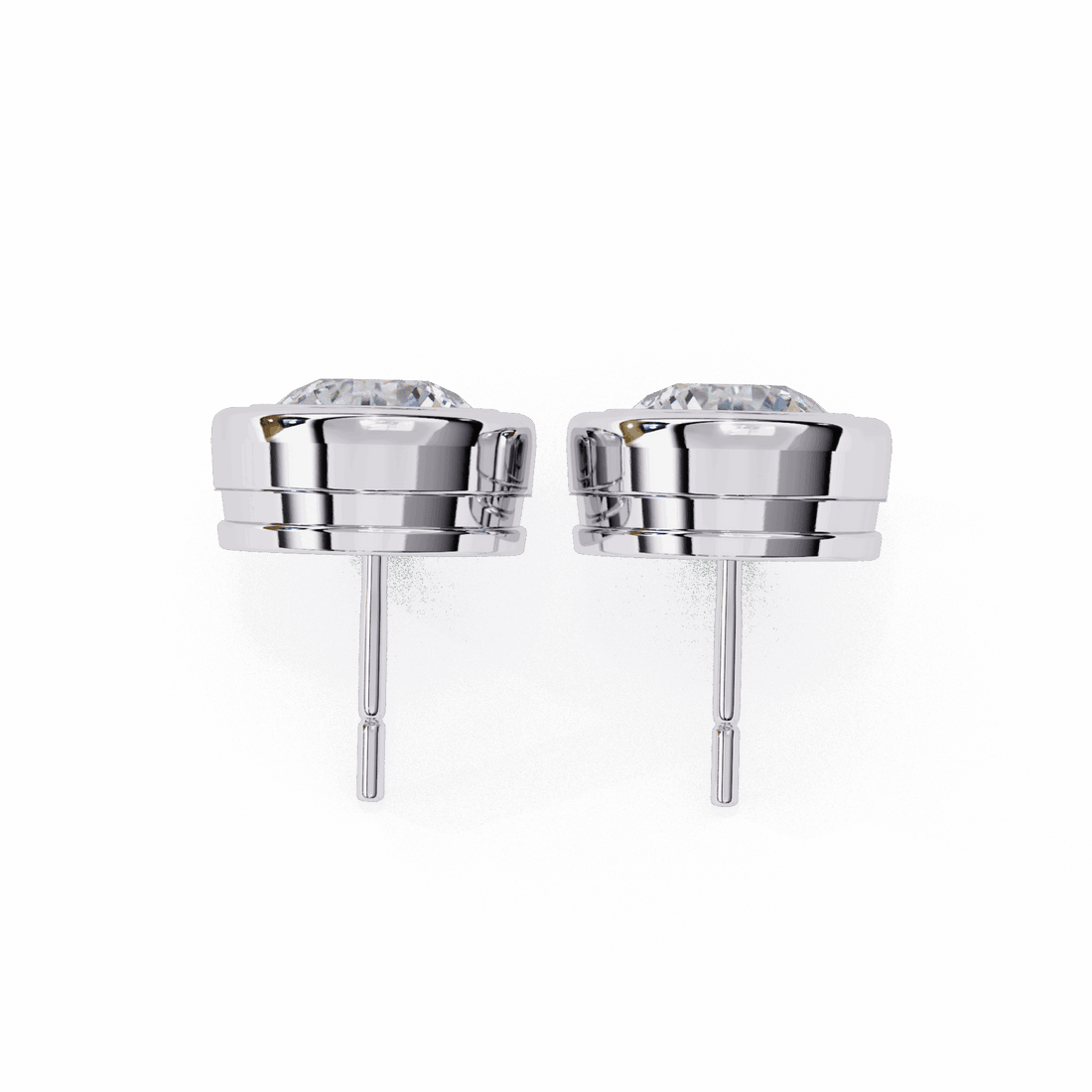 2.5 Carat Round Solitaire Hoop Earrings in Moissanite | House of Estara
