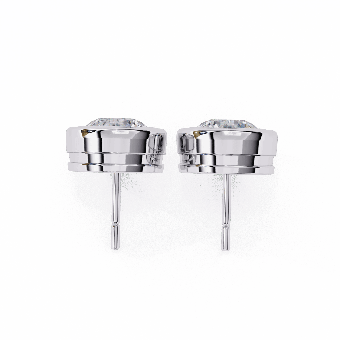 2.5 Carat Round Solitaire Hoop Earrings in Moissanite | House of Estara