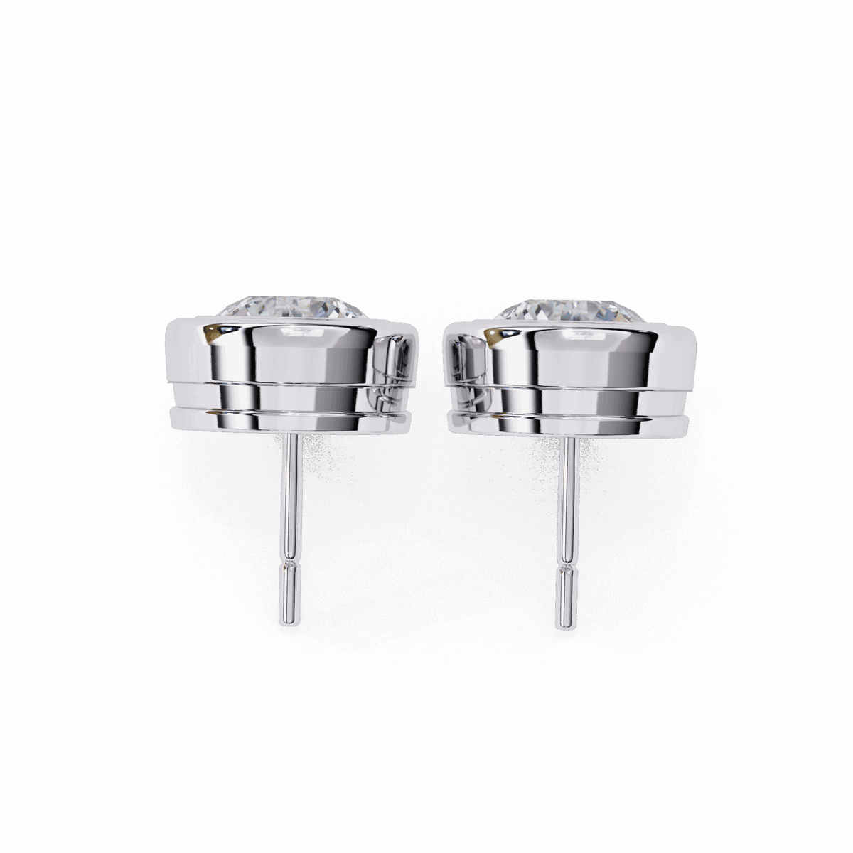 2.5 Carat Round Solitaire Hoop Earrings in Moissanite | House of Estara