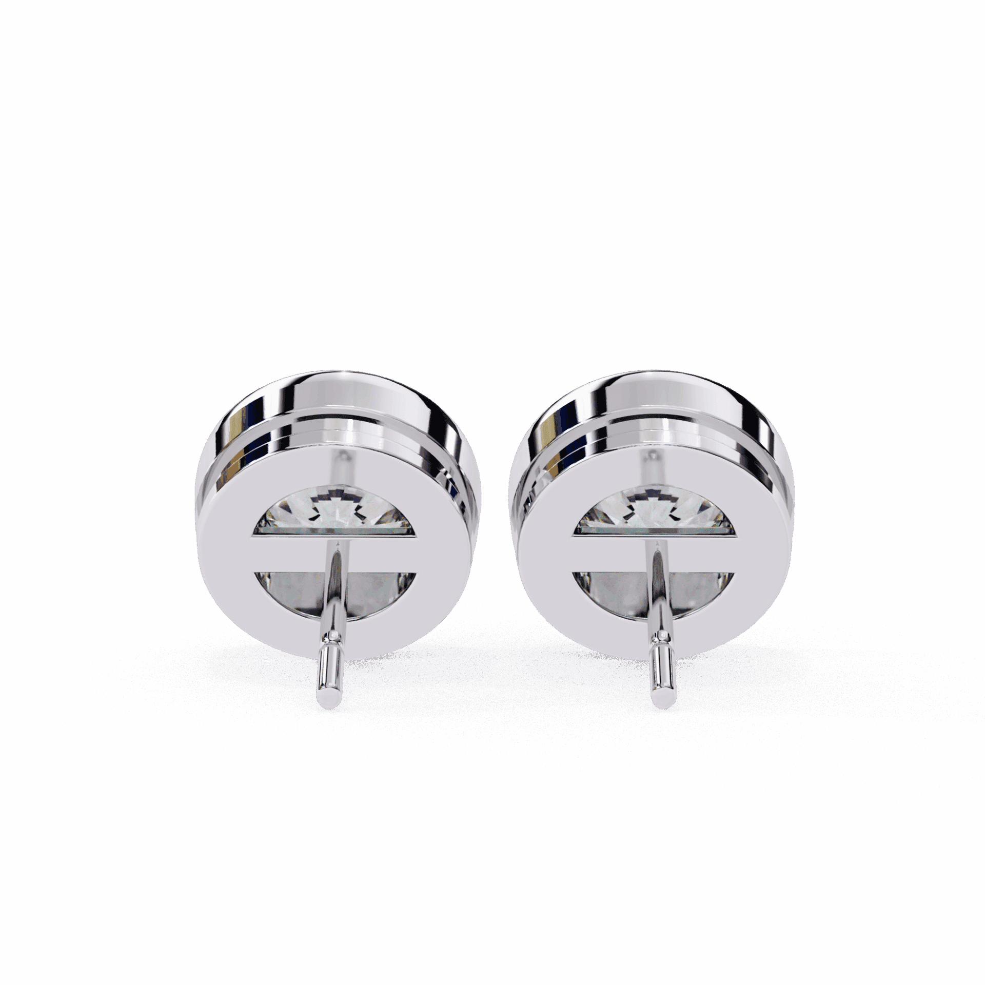 2.5 Carat Round Solitaire Hoop Earrings in Moissanite | House of Estara