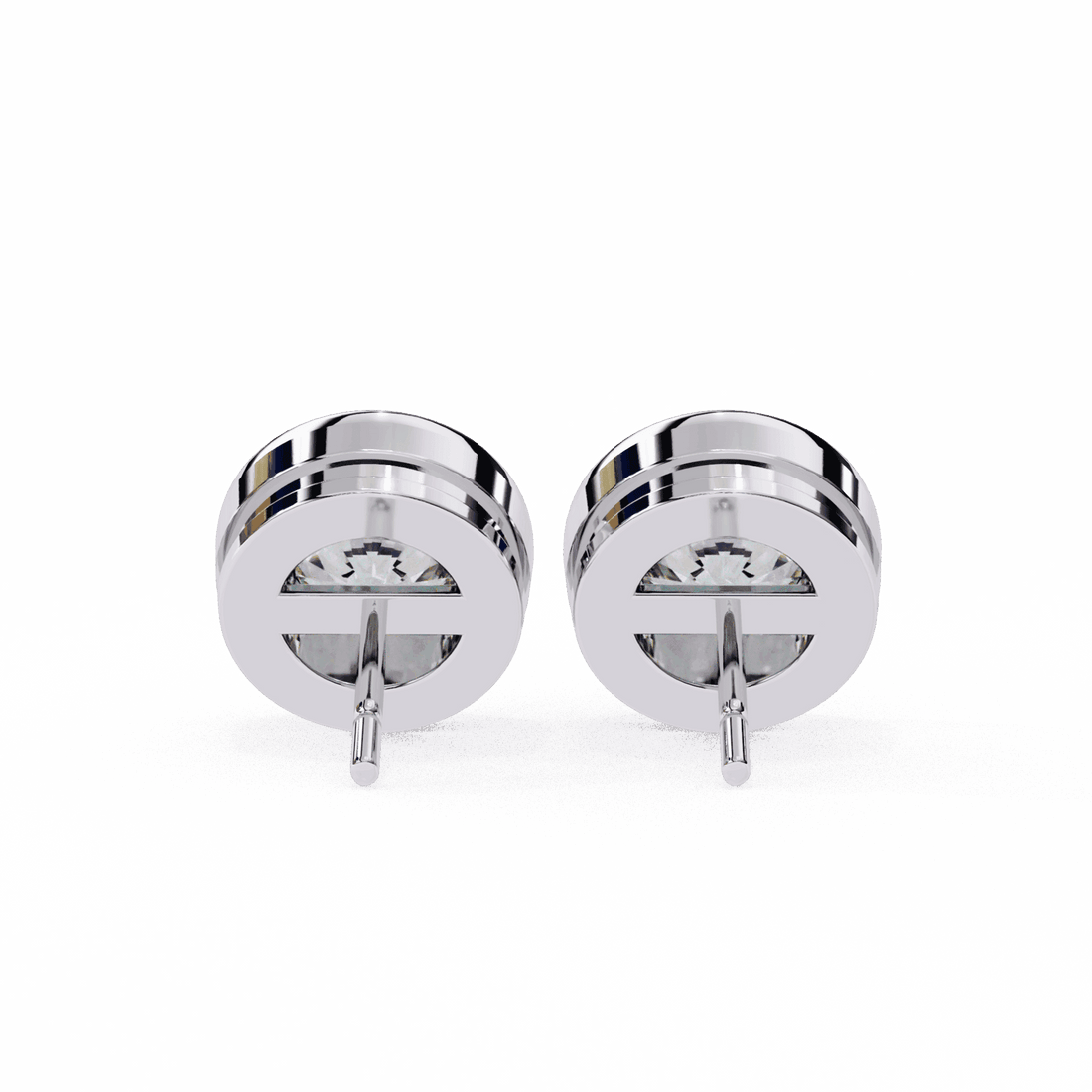 2.5 Carat Round Solitaire Hoop Earrings in Moissanite | House of Estara