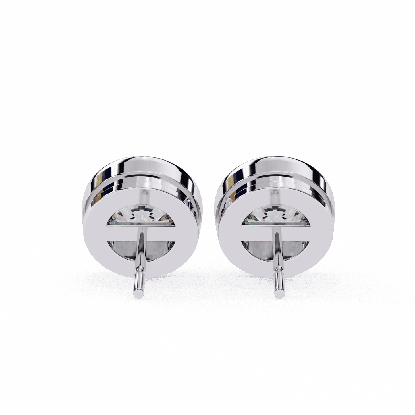 2.5 Carat Round Solitaire Hoop Earrings in Moissanite | House of Estara