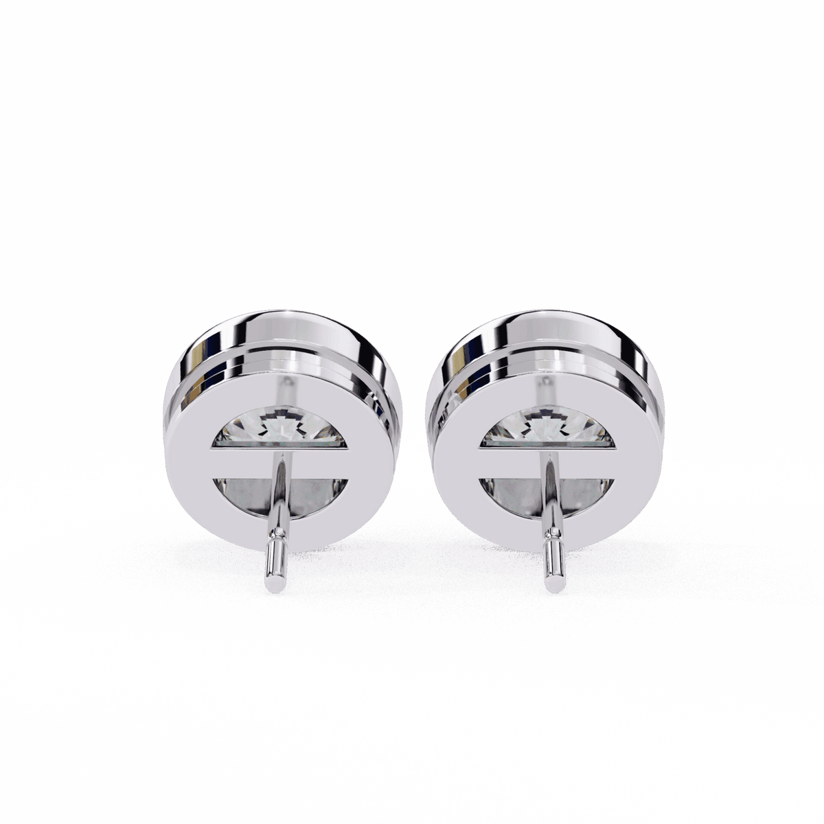 2.5 Carat Round Solitaire Hoop Earrings in Moissanite | House of Estara