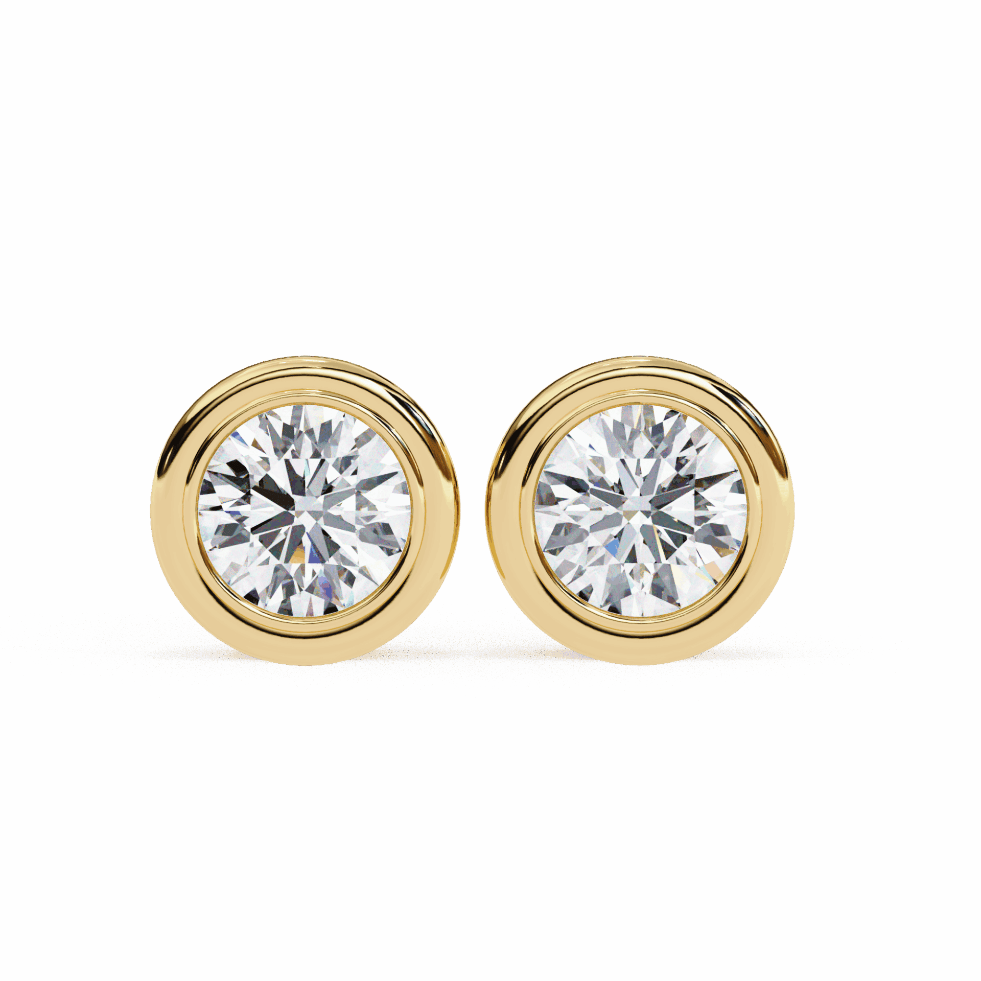 2.5 Carat Round Solitaire Hoop Earrings in Moissanite | House of Estara