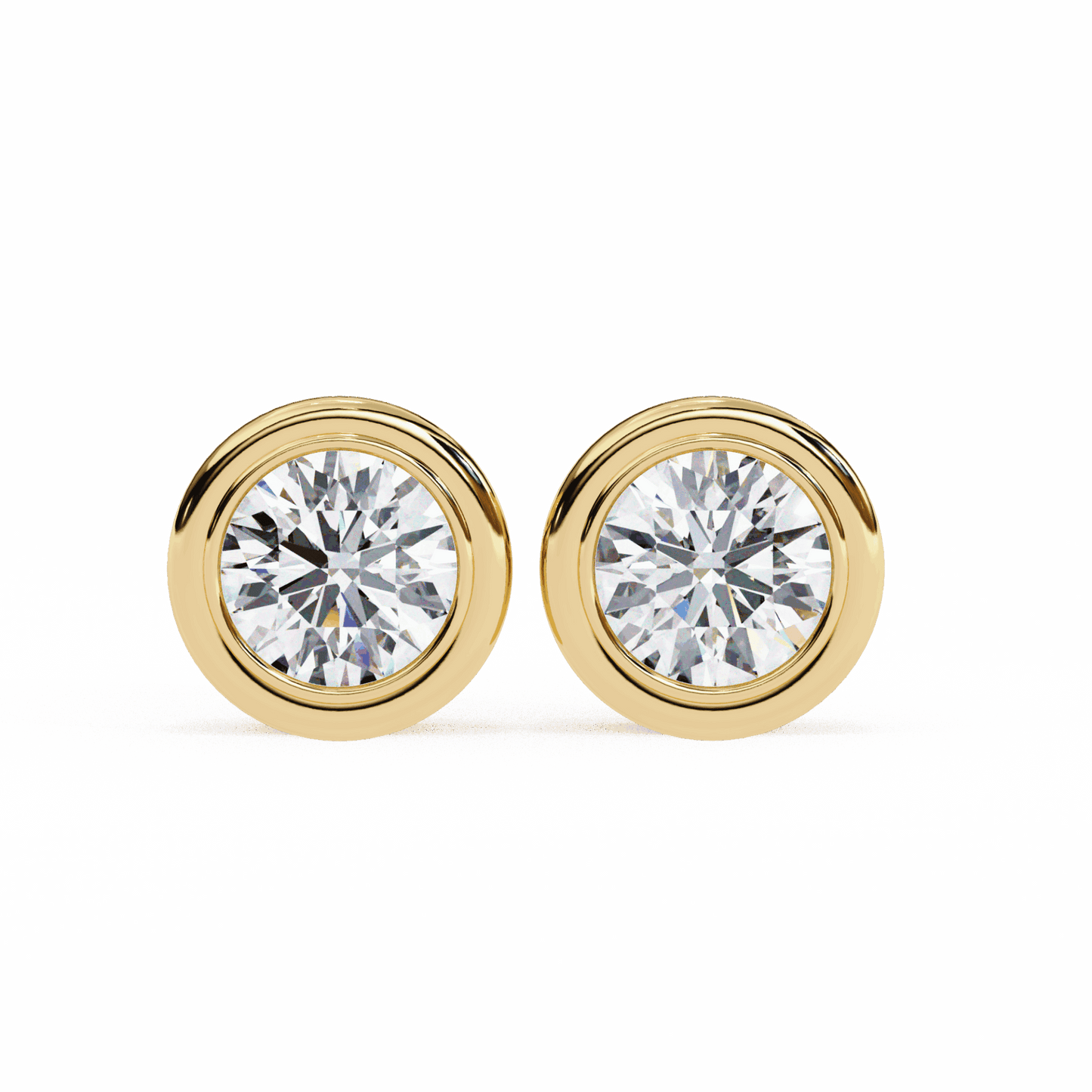 2.5 Carat Round Solitaire Hoop Earrings in Moissanite | House of Estara