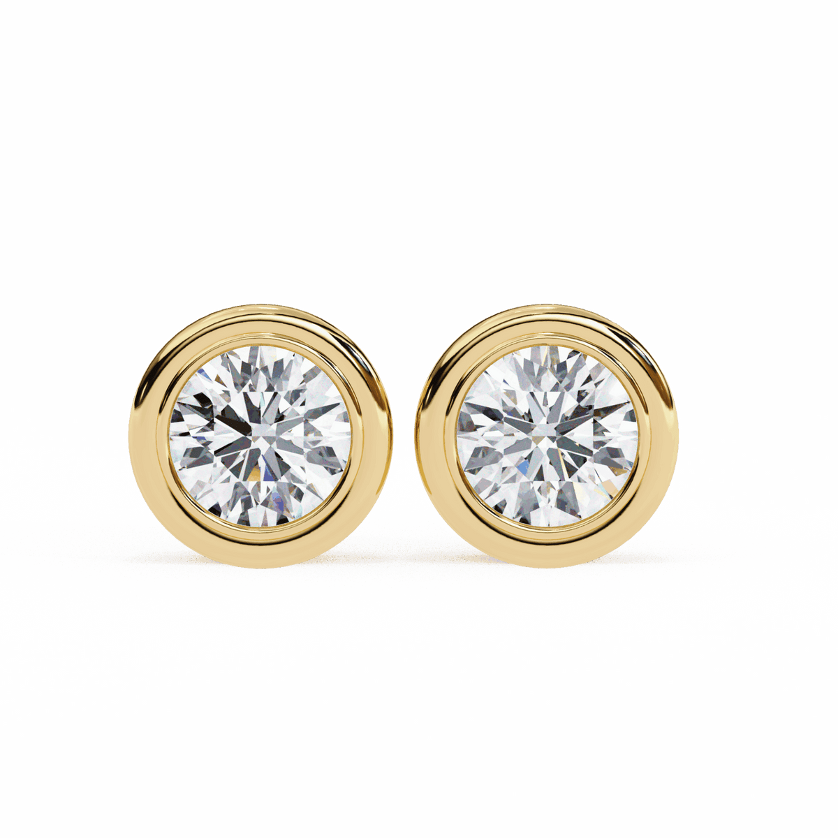 2.5 Carat Round Solitaire Hoop Earrings in Moissanite | House of Estara