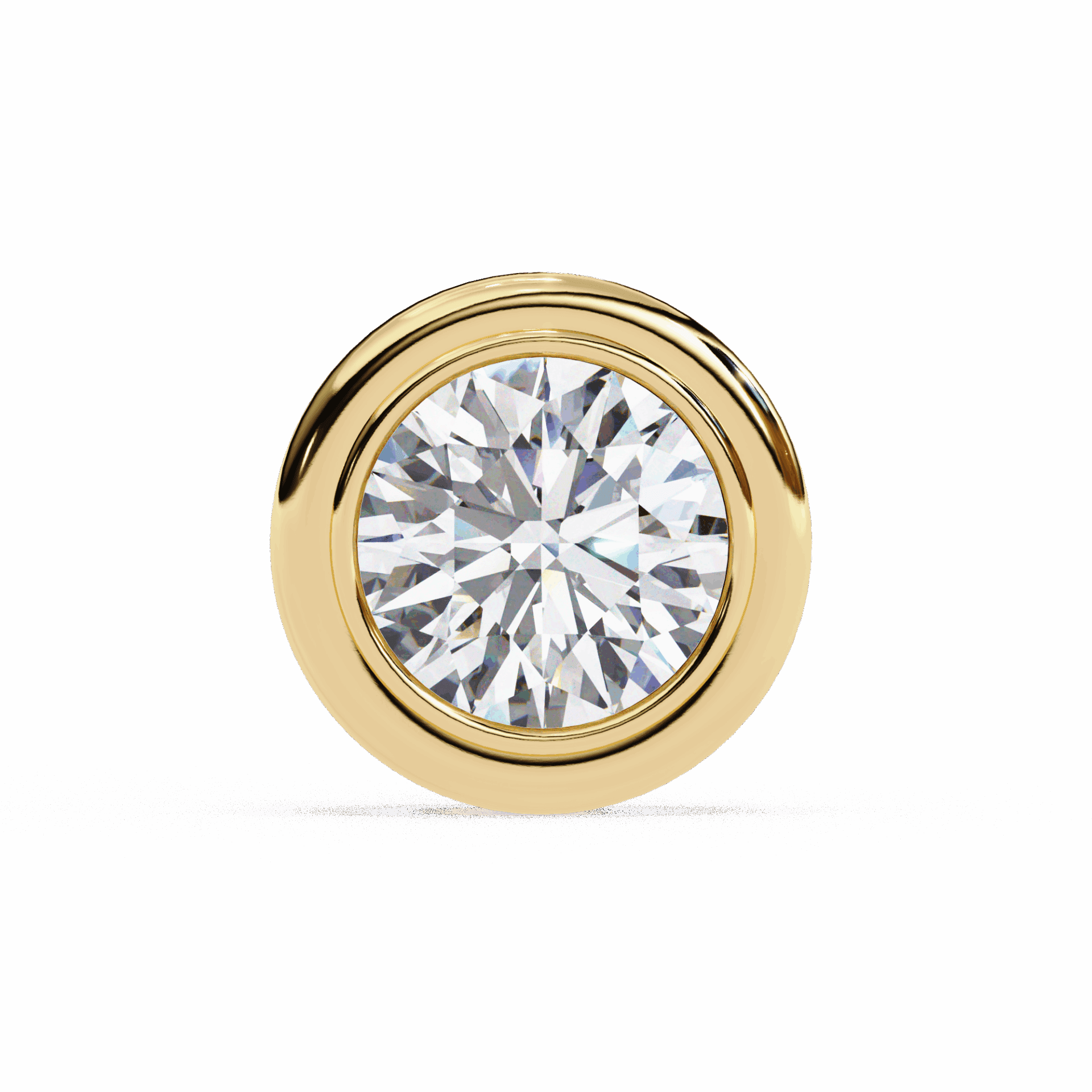 2.5 Carat Round Solitaire Hoop Earrings in Moissanite | House of Estara