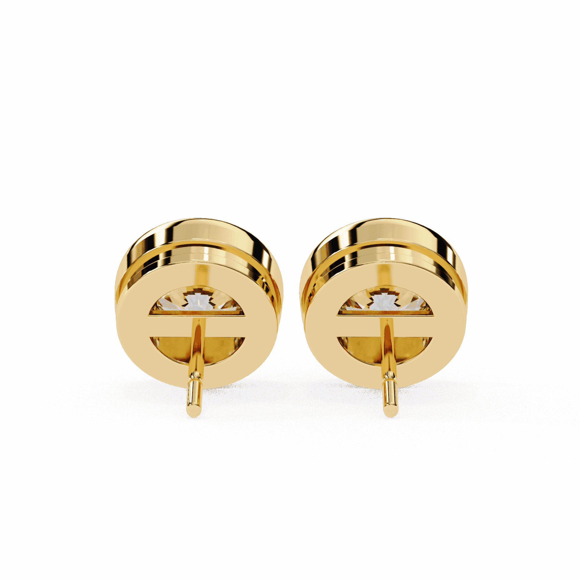 2.5 Carat Round Solitaire Hoop Earrings in Moissanite | House of Estara
