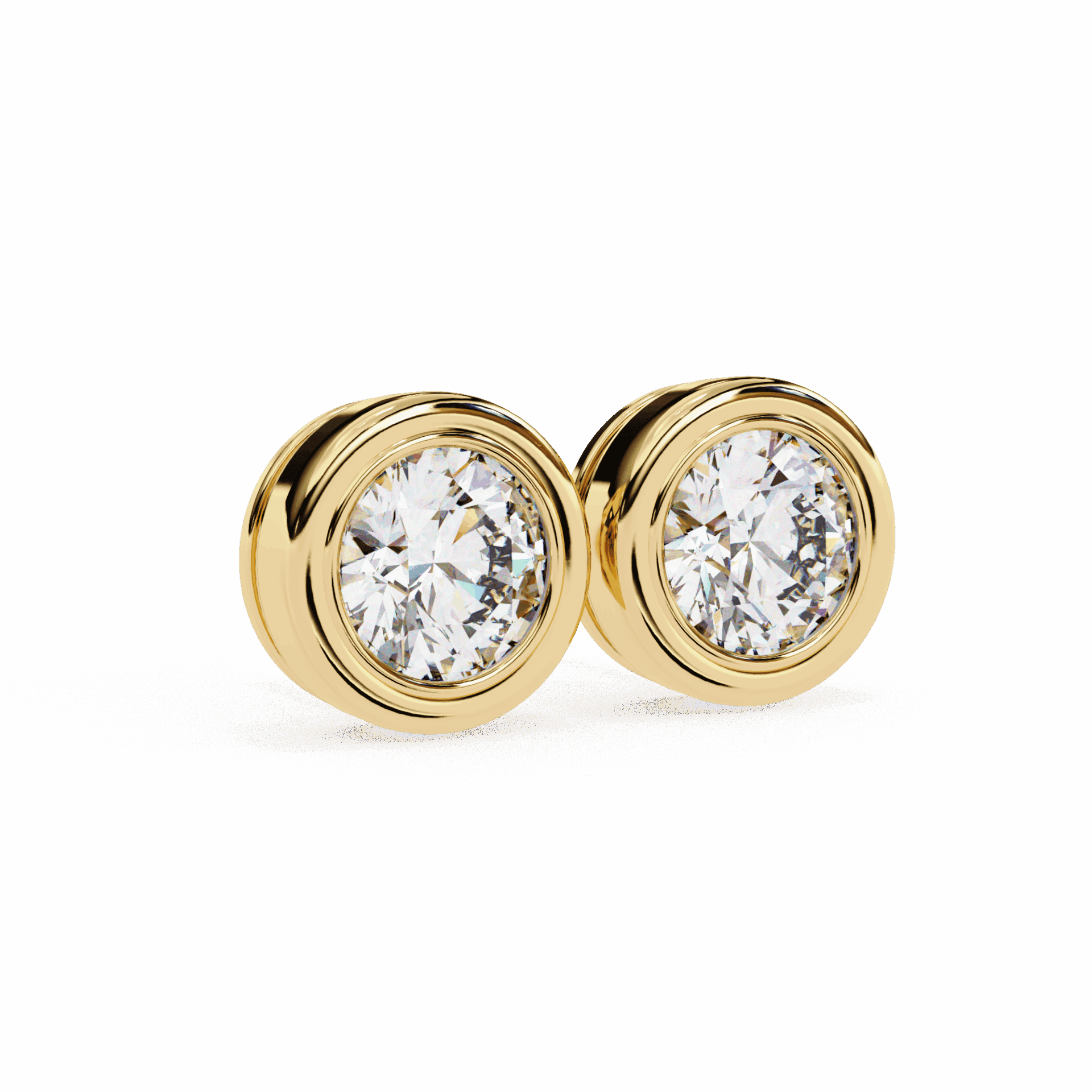 2.5 Carat Round Solitaire Hoop Earrings in Moissanite | House of Estara