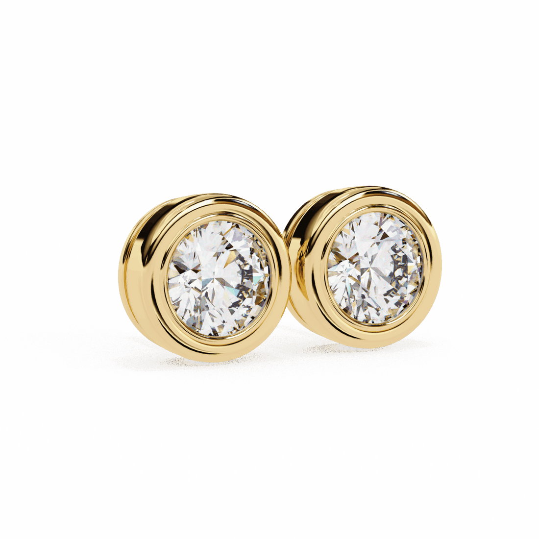 2.5 Carat Round Solitaire Hoop Earrings in Moissanite | House of Estara